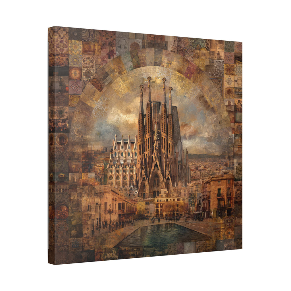 Sagrada Família Mosaic Stretched Canvas Wall Art