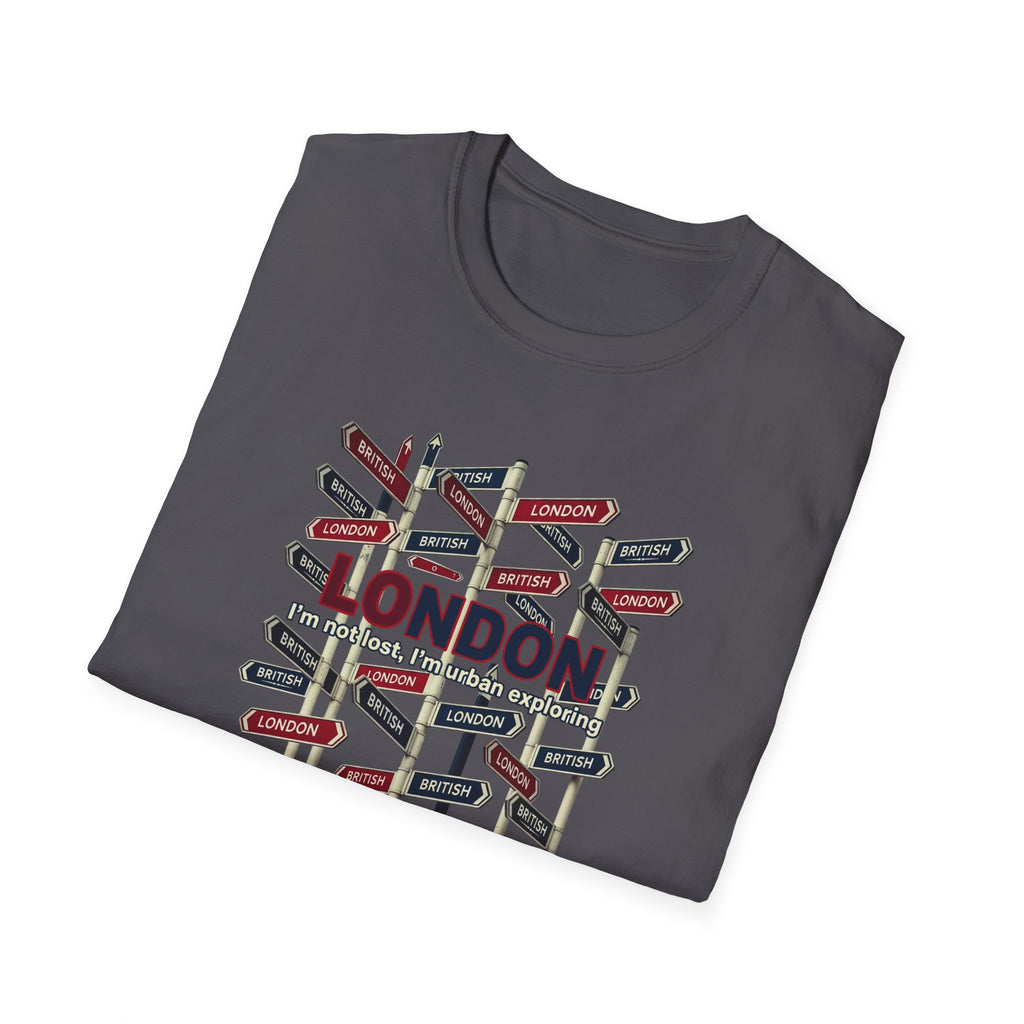 London Street Signs T-Shirt — Vintage Union Jack Directional Graphic