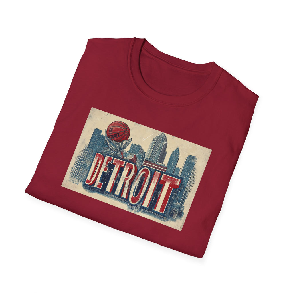 Detroit skyline vintage postcard T-Shirt | Retro city skyline tee