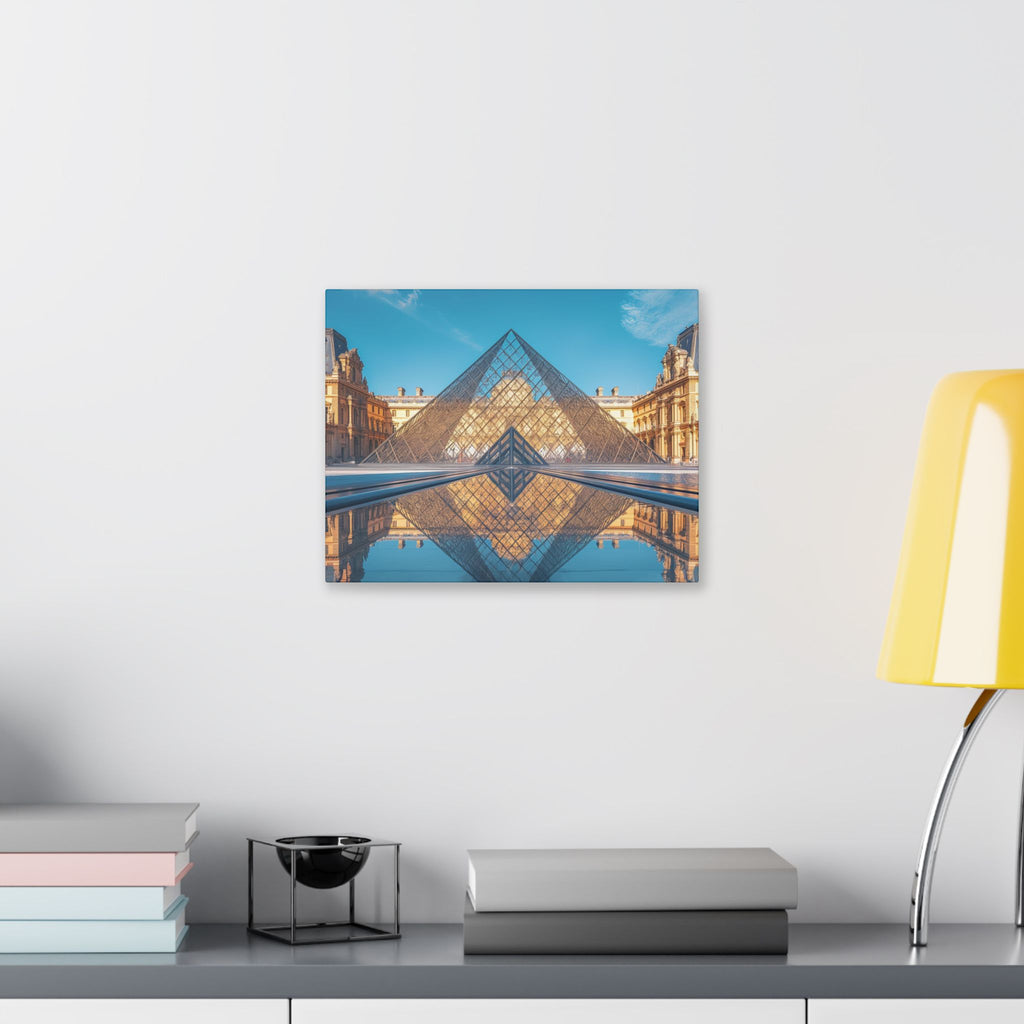 Louvre Glass Pyramid Canvas Print — Paris Travel Wall Art