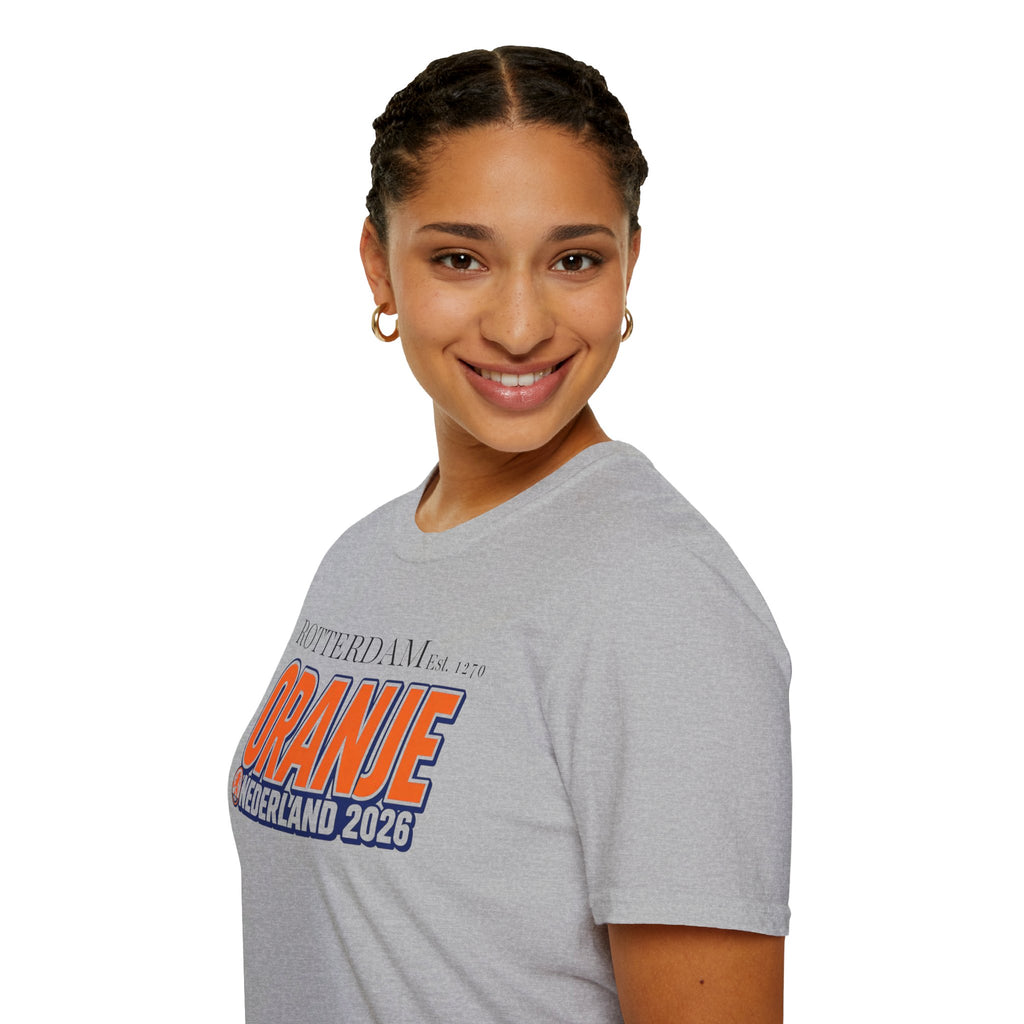 Oranje Nederland 2026 T-Shirt — Rotterdam Football Fan Tee