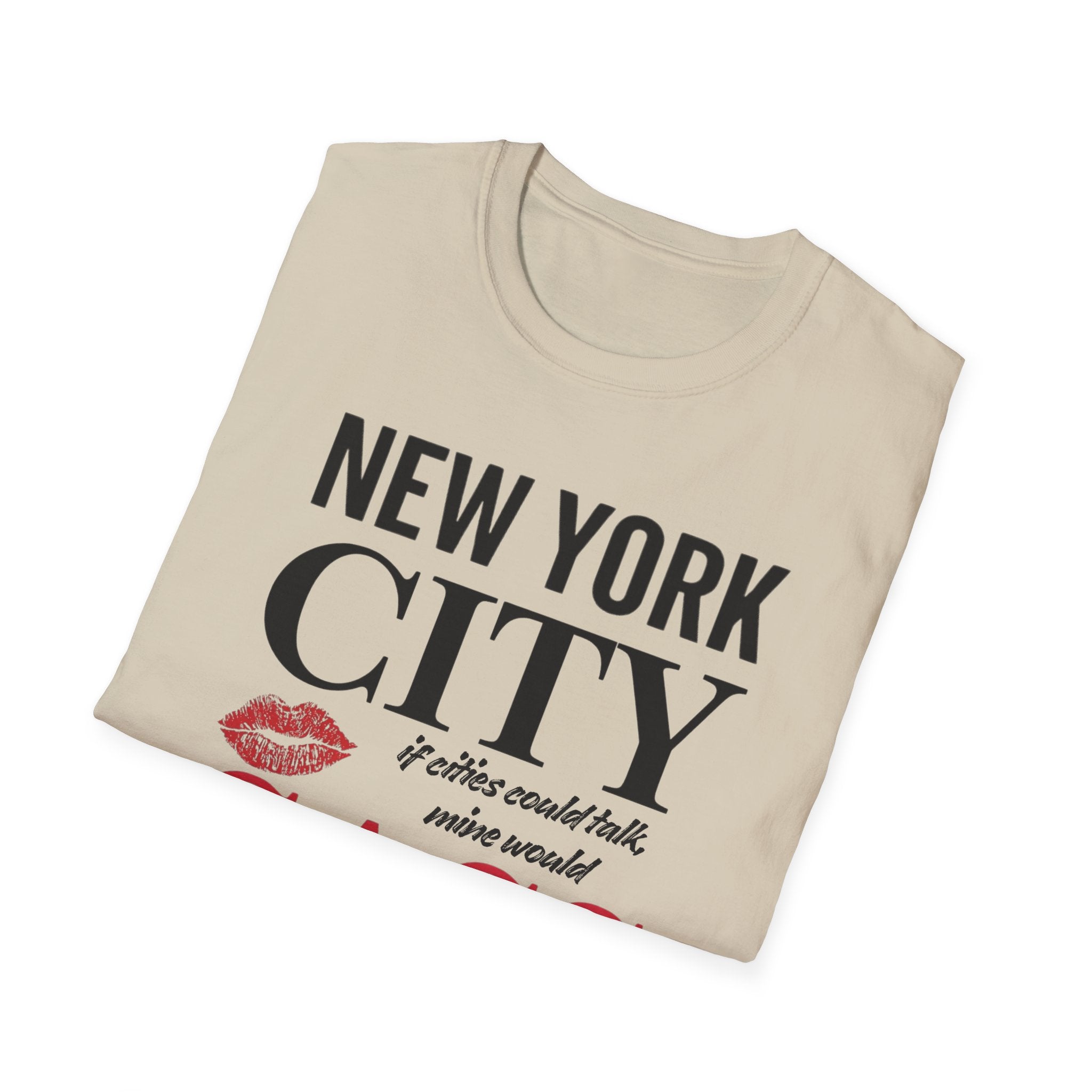 New York City Sass T-Shirt — NYC Lipstick Kiss Graphic Tee