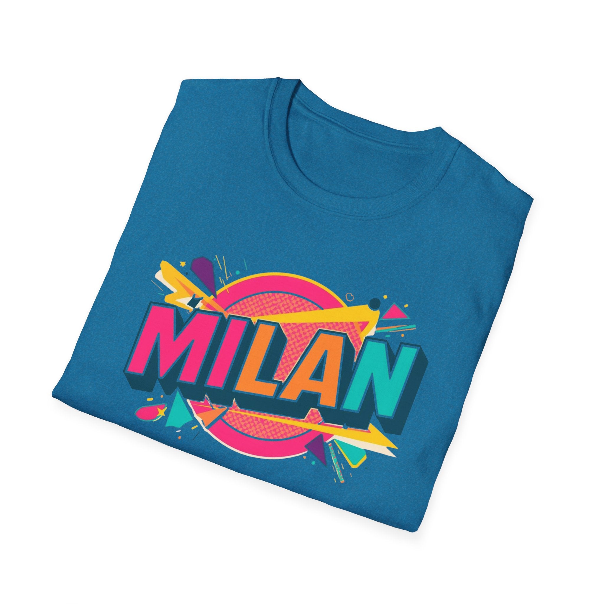 Milan Retro Pop Graphic T-Shirt — Colorful City Name Tee
