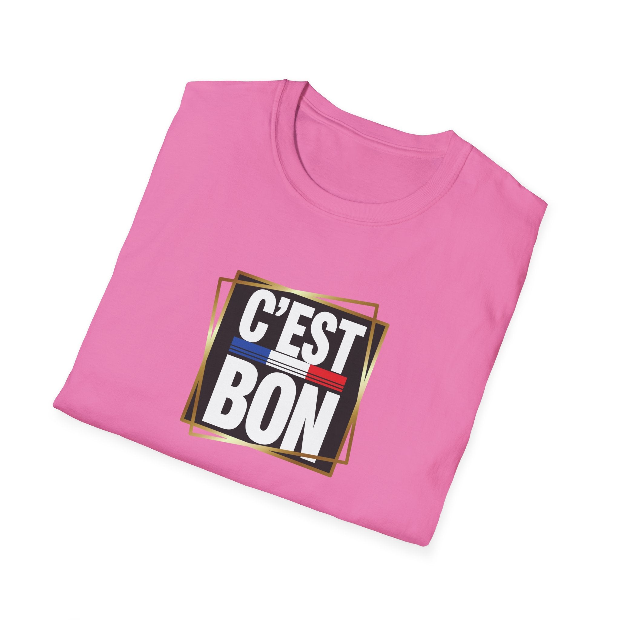 C'EST BON T-Shirt | French Phrase Graphic Tee, Bold Typographic Design