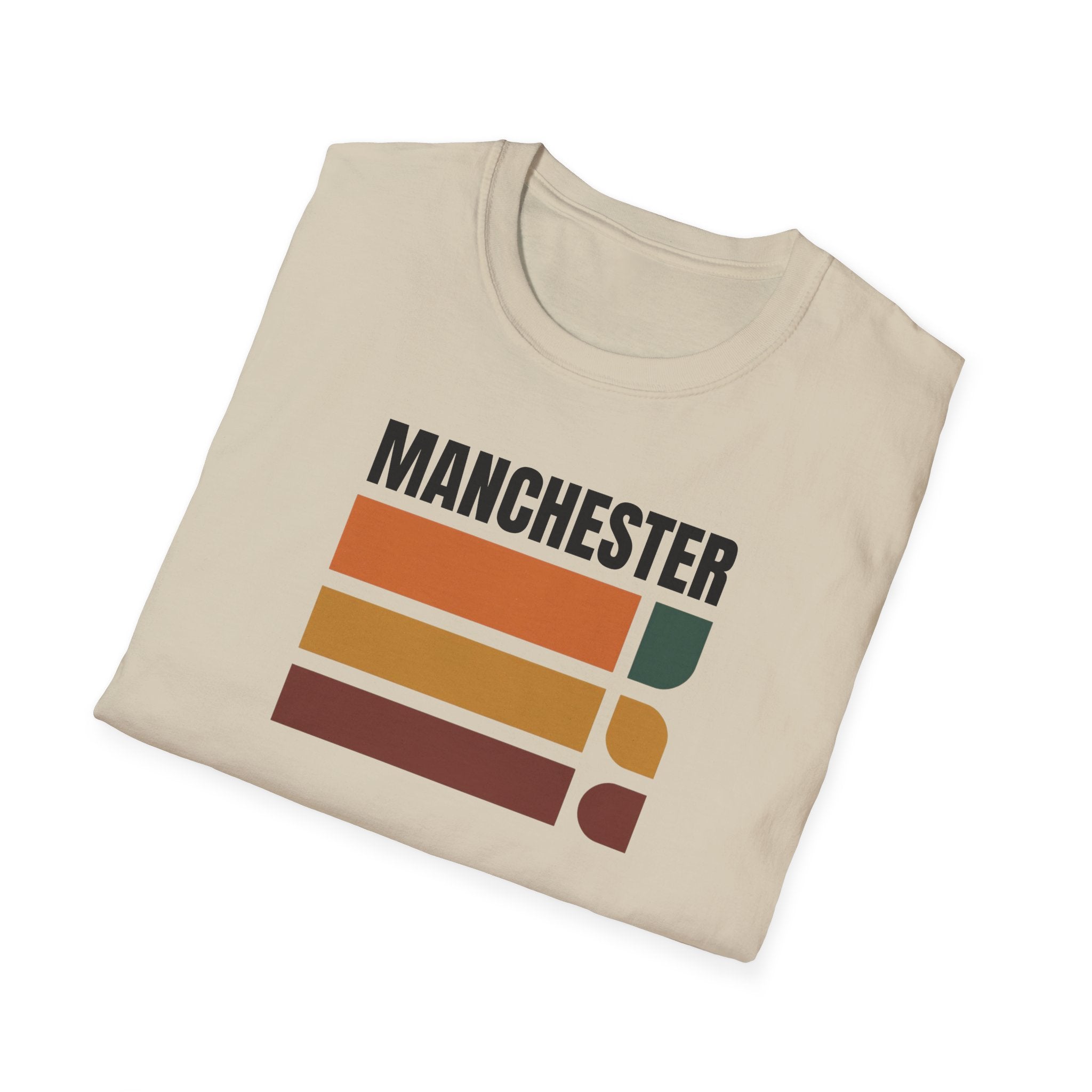 Manchester Retro Stripes T-Shirt | Vintage City Graphic