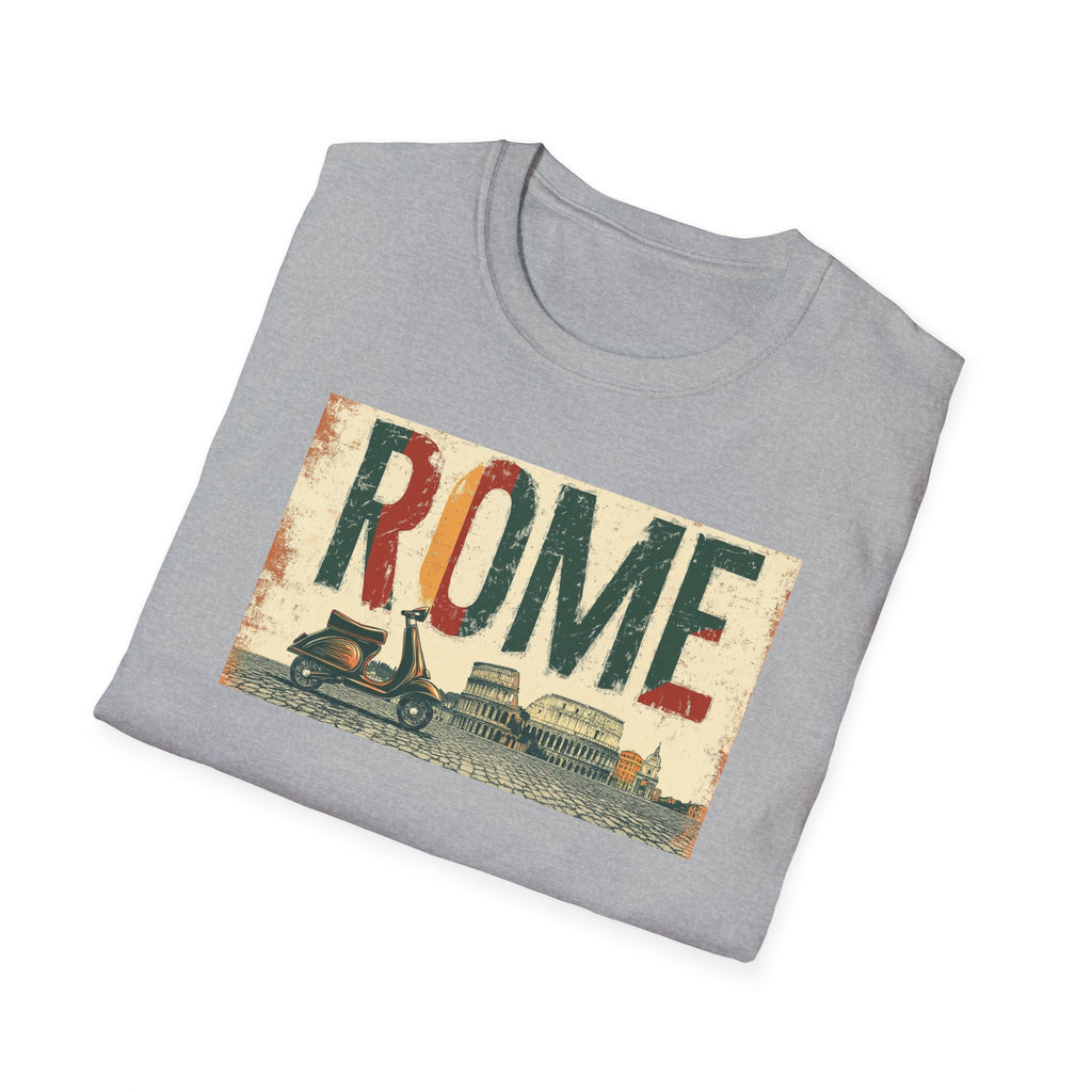 Rome Vintage Travel Graphic T-Shirt | Retro Roman Skyline Tee