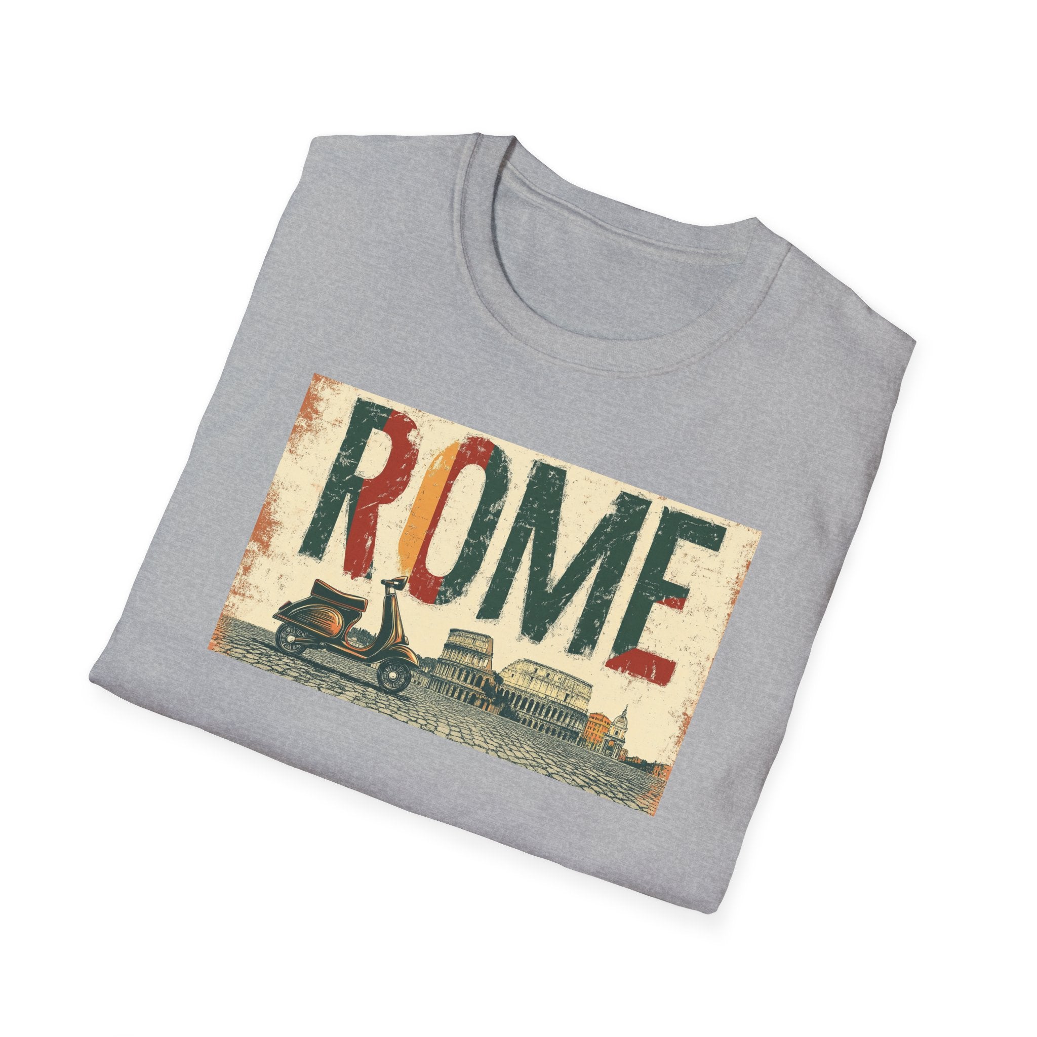 Rome Vintage Travel Graphic T-Shirt | Retro Roman Skyline Tee