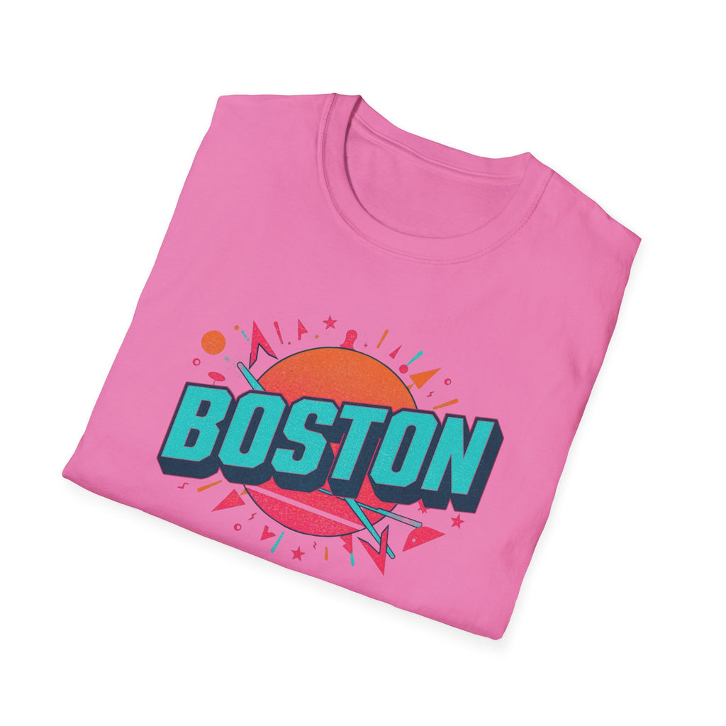 Boston Retro Sunset T-Shirt — Colorful City Graphic Tee