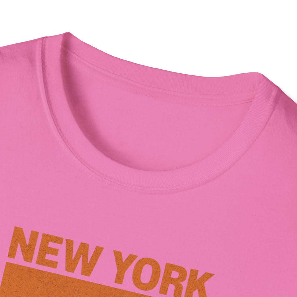 New York Sunset T-Shirt | Retro Stripes City Graphic