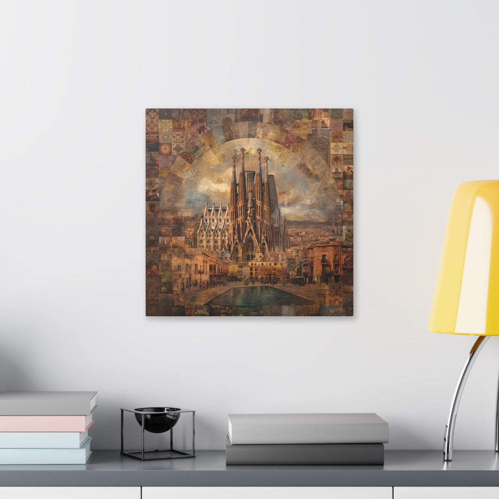 Sagrada Família Mosaic Stretched Canvas Wall Art