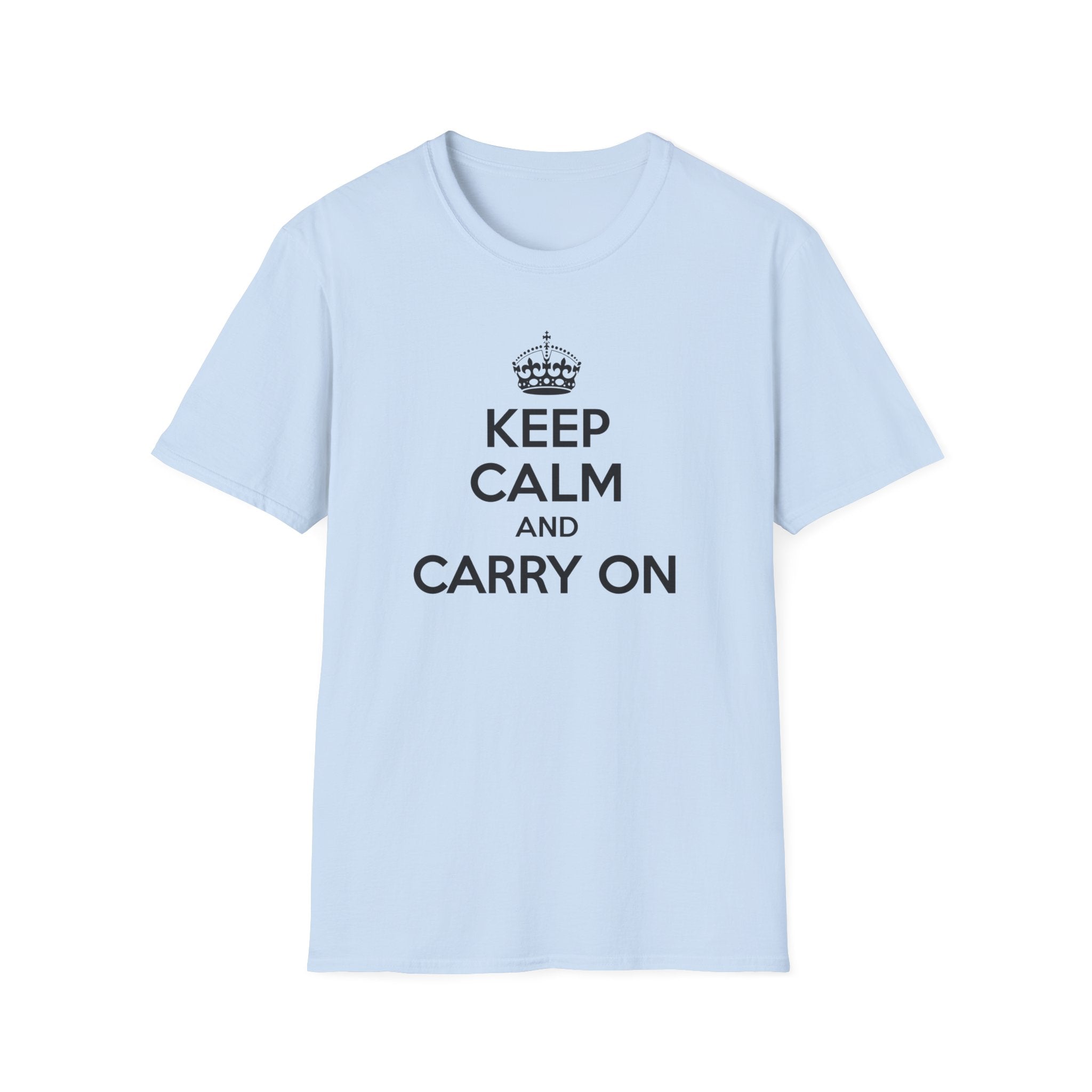 Keep Calm and Carry On T-Shirt | Classic Crown Typography