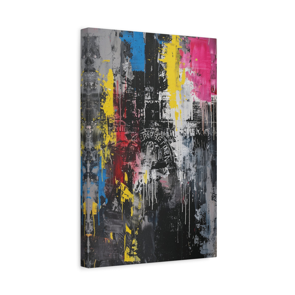 Abstract Urban Graffiti Canvas inspired by Berlin history