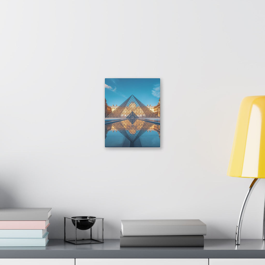 Louvre Glass Pyramid Canvas Print — Paris Travel Wall Art
