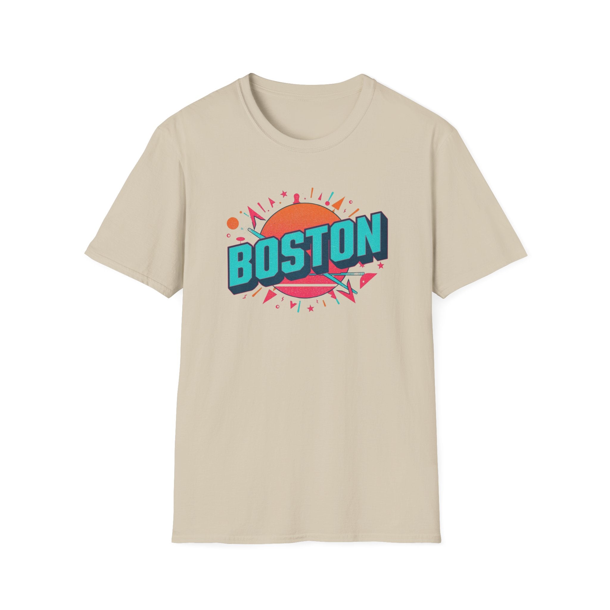 Boston Retro Sunset T-Shirt — Colorful City Graphic Tee
