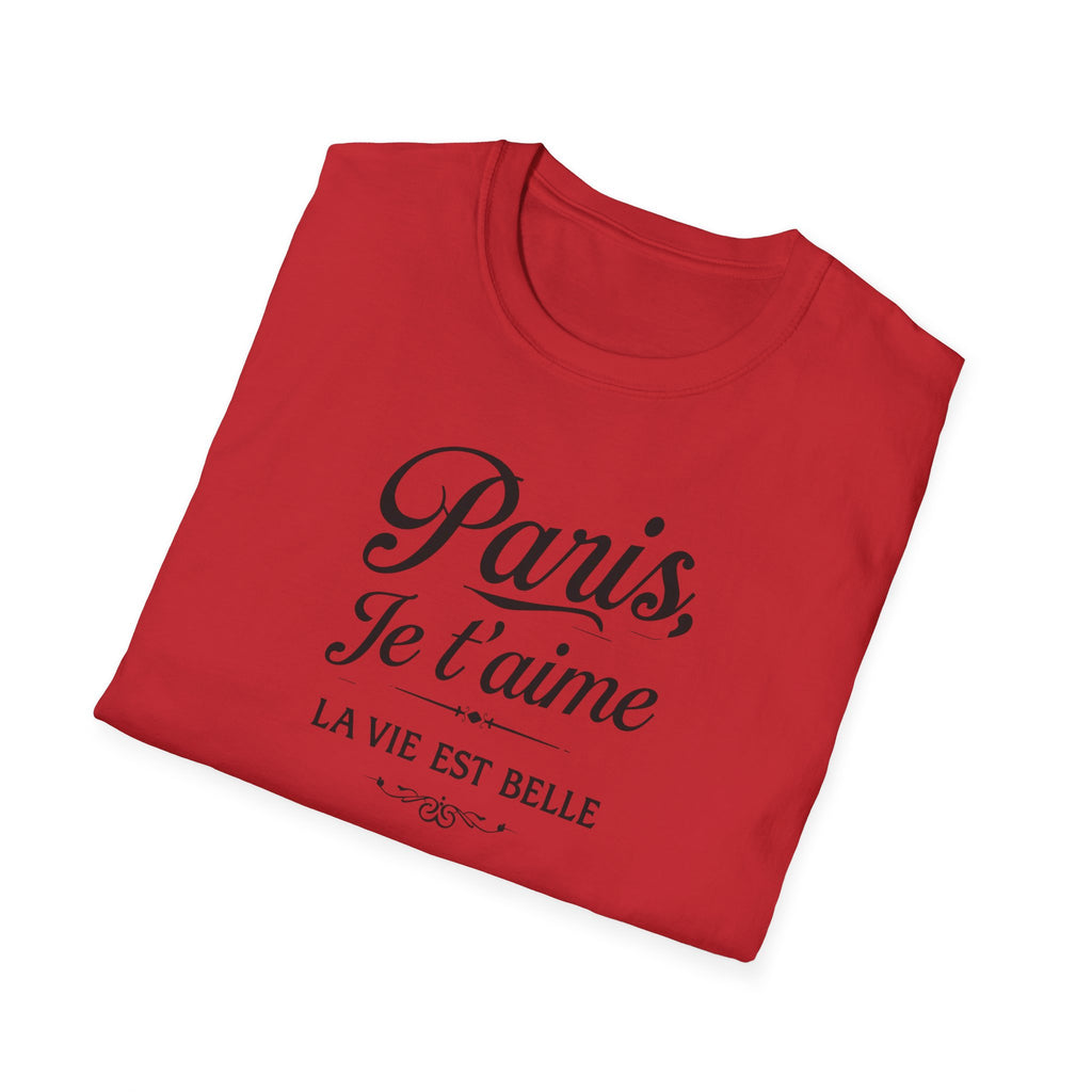 Paris Je t'aime T-Shirt | La Vie Est Belle Parisian Script