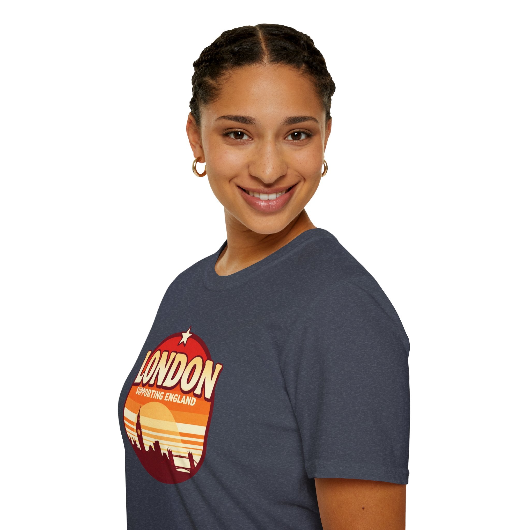 London Skyline T‑Shirt — Supporting England Retro Sunset Graphic