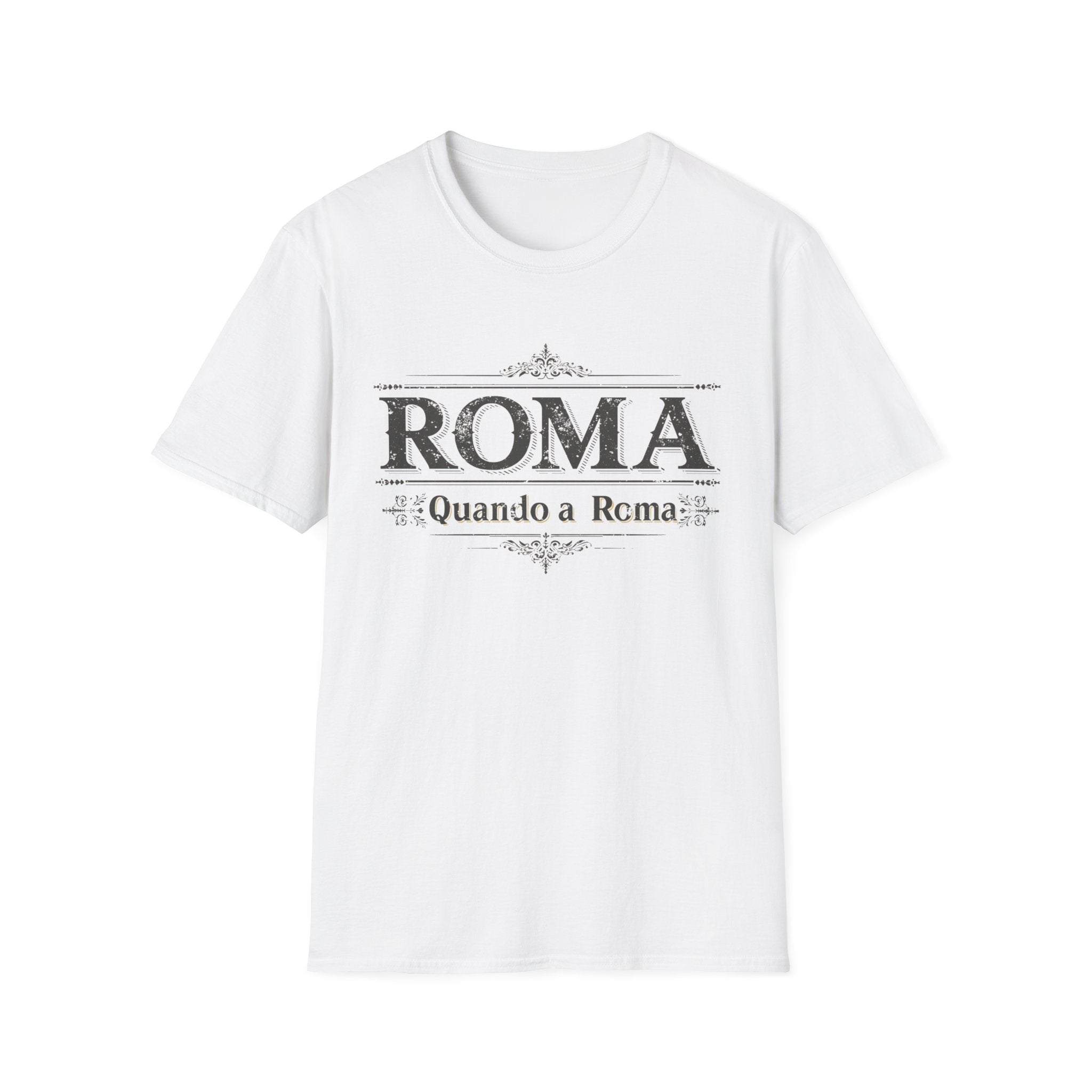 ROMA Vintage Typography T-Shirt | Quando a Roma travel souvenir