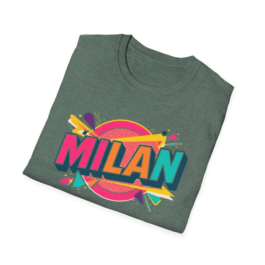 Milan Retro Pop Graphic T-Shirt — Colorful City Name Tee