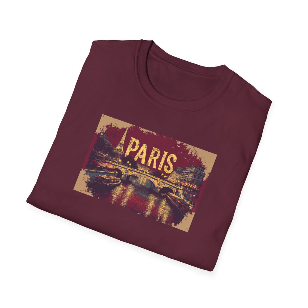Vintage Paris skyline T-Shirt | Paris France cityscape tee