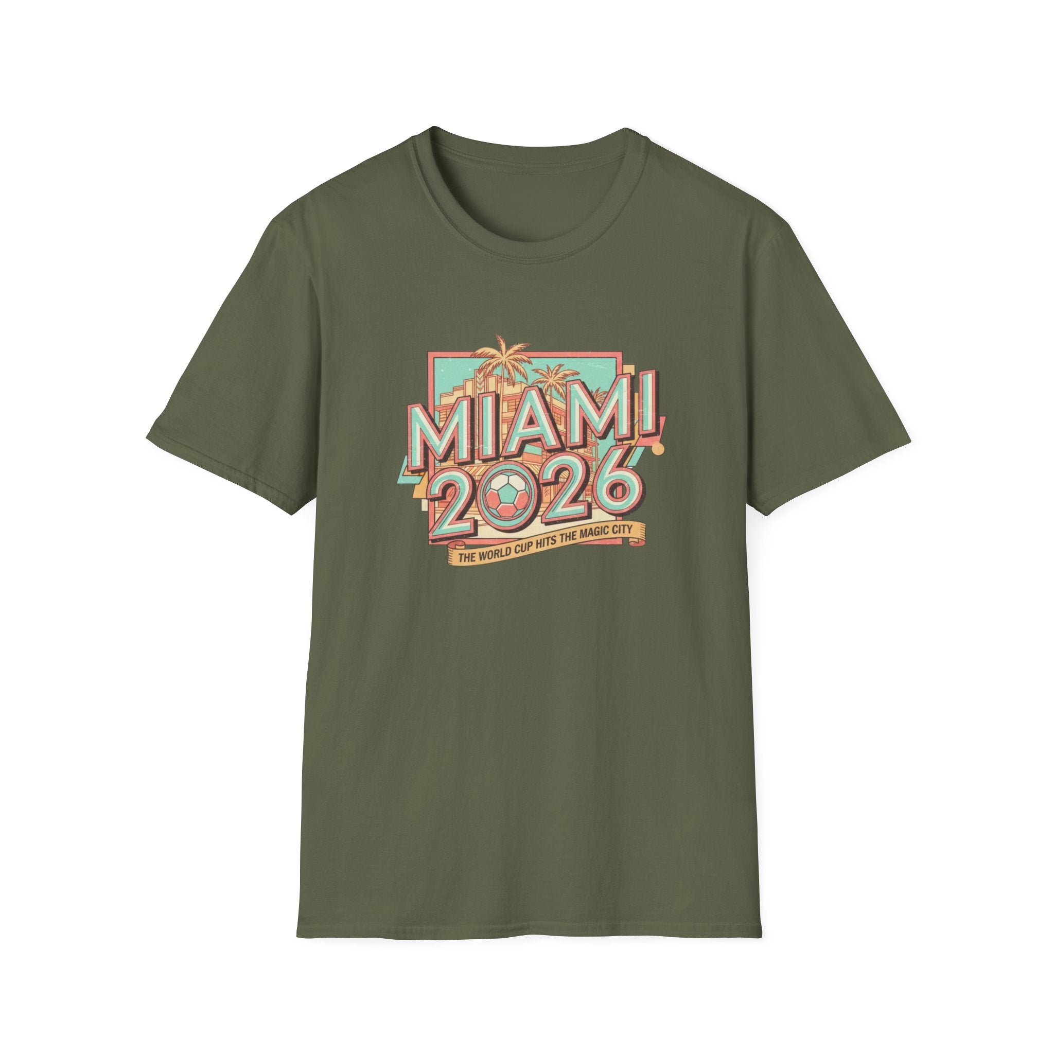 Miami 2026 Retro Palm Beach T-Shirt