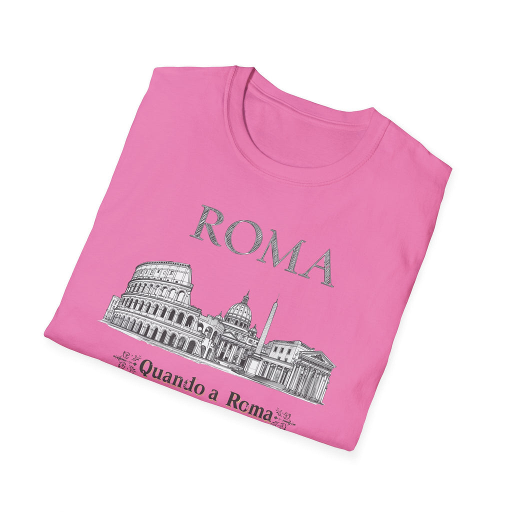 Roma skyline illustration T-Shirt | Colosseum Vatican Stencil