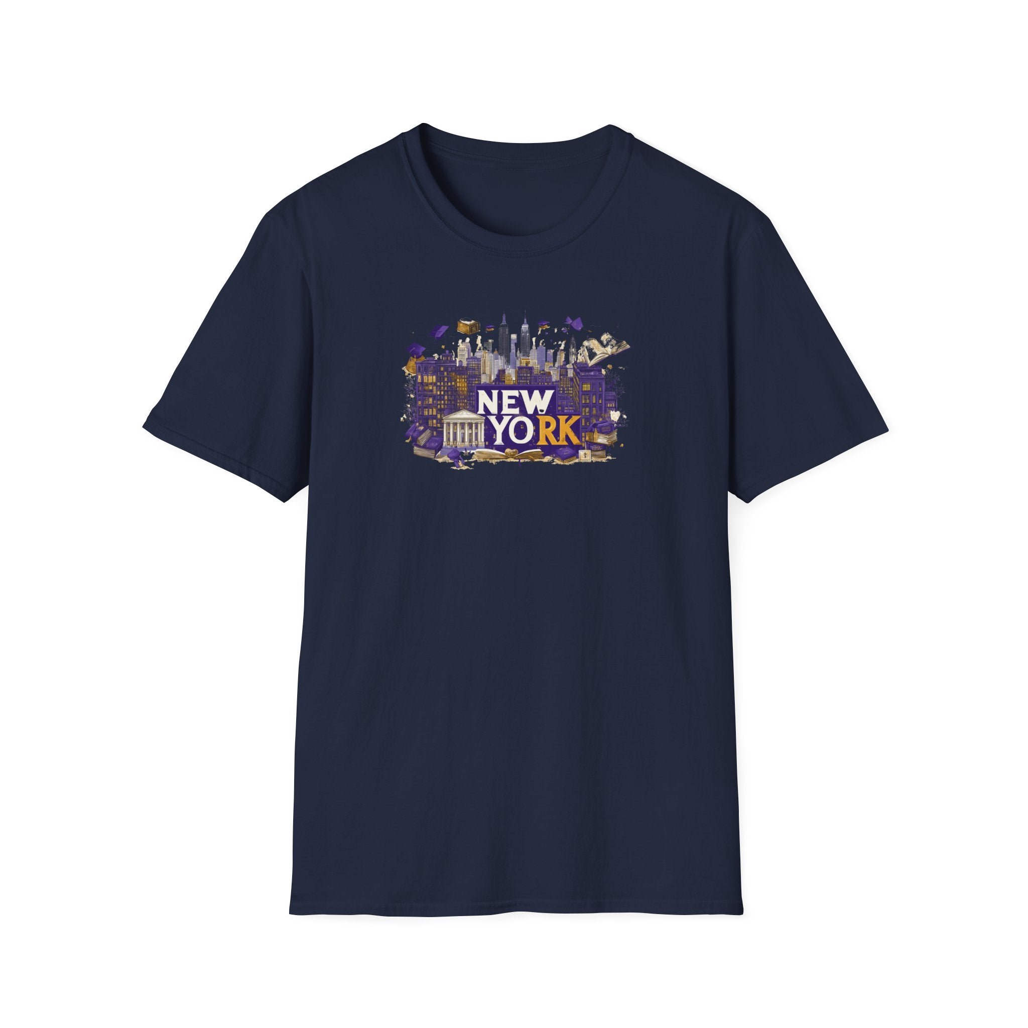 New York Skyline Graphic T-Shirt | Cityscape, Statue of Liberty, Urban Landmarks