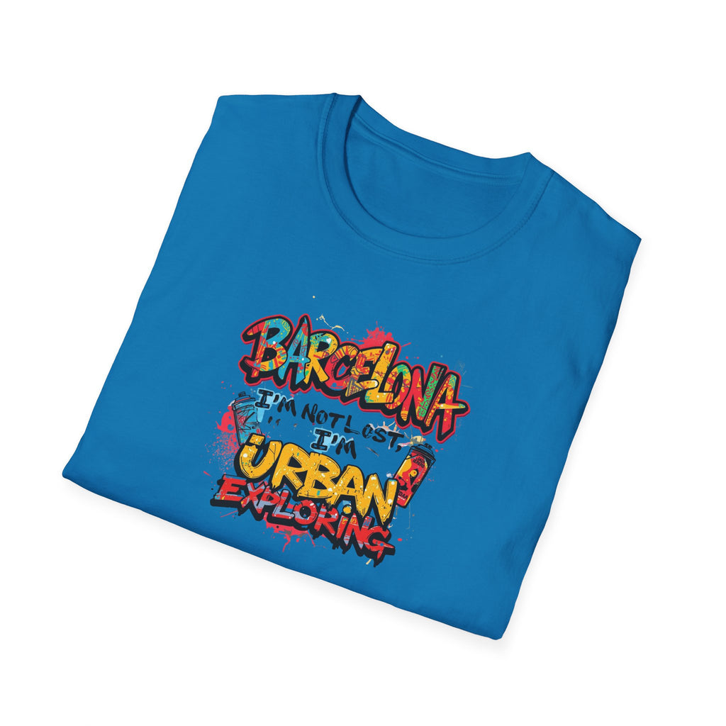 Barcelona Urban Graffiti T‑Shirt – Colorful Street Art Travel Tee