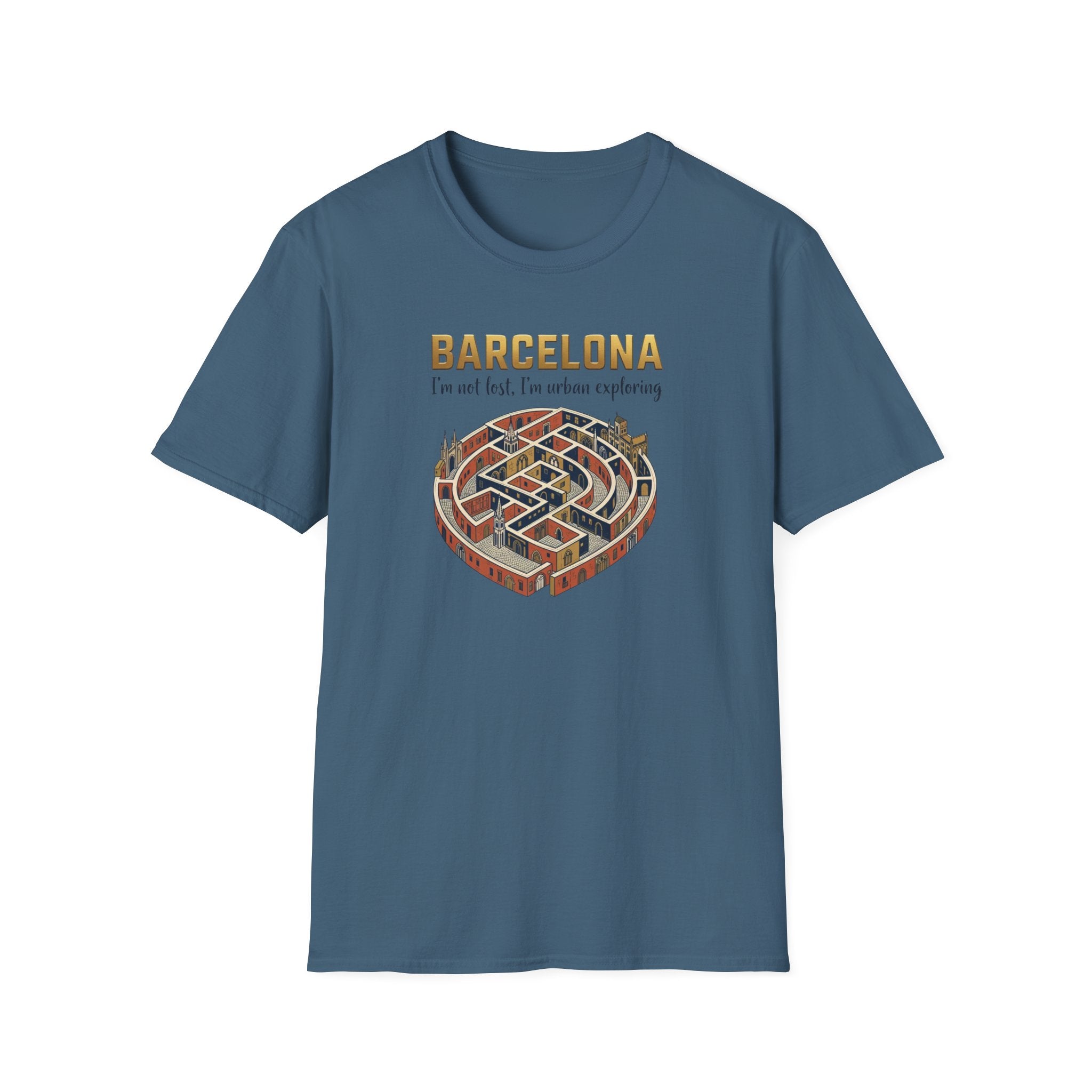 Barcelona Heart Maze T-Shirt — I am not lost, I’m urban exploring