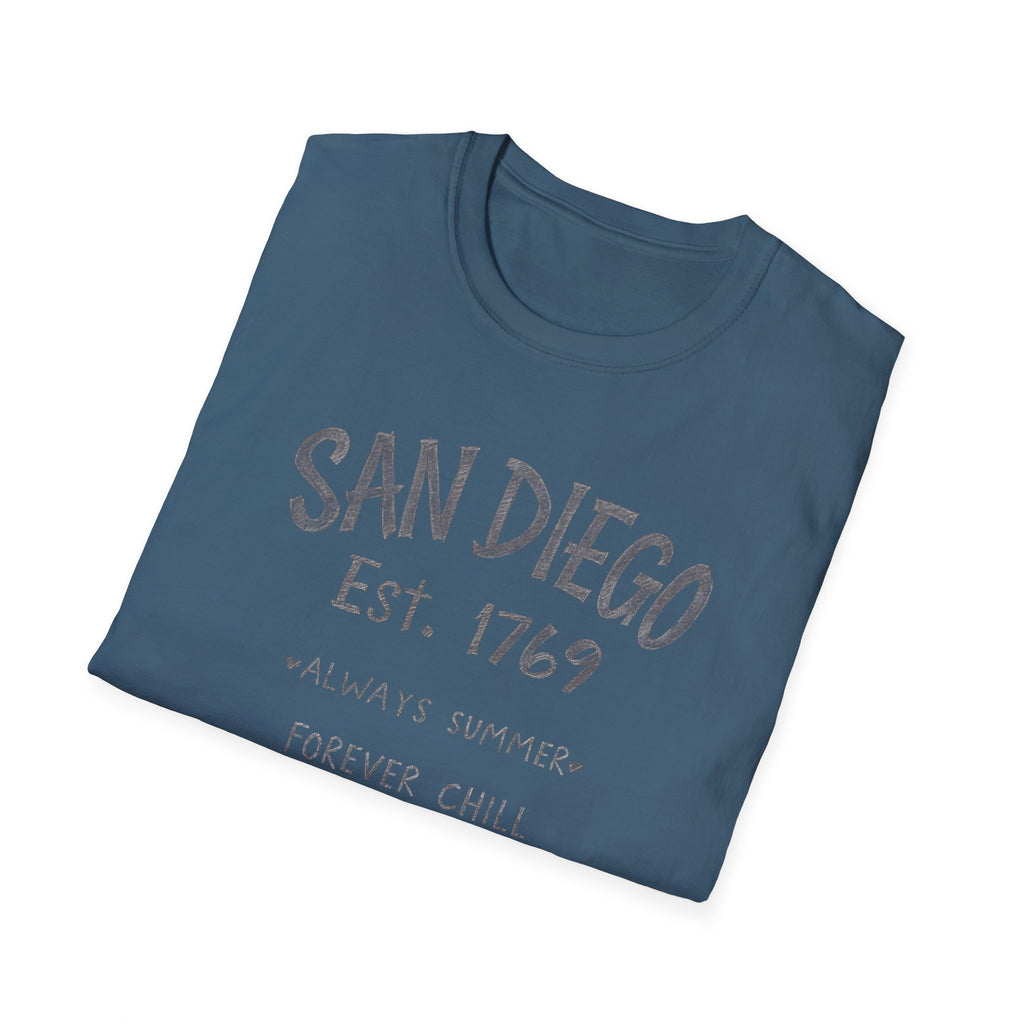 San Diego T-Shirt - "Always Summer, Forever Chill" Casual Beach Tee