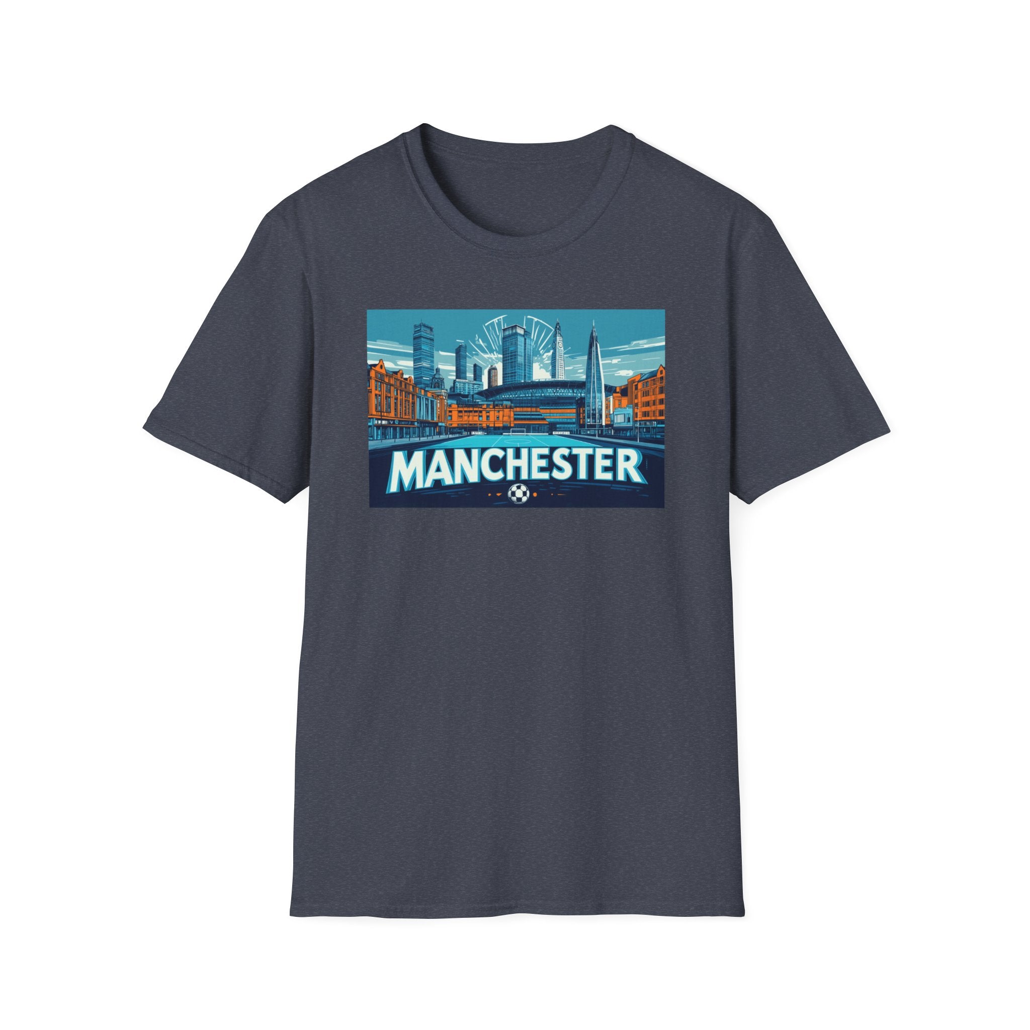 Manchester skyline T-Shirt | Cityscape graphic tee, England travel souvenir