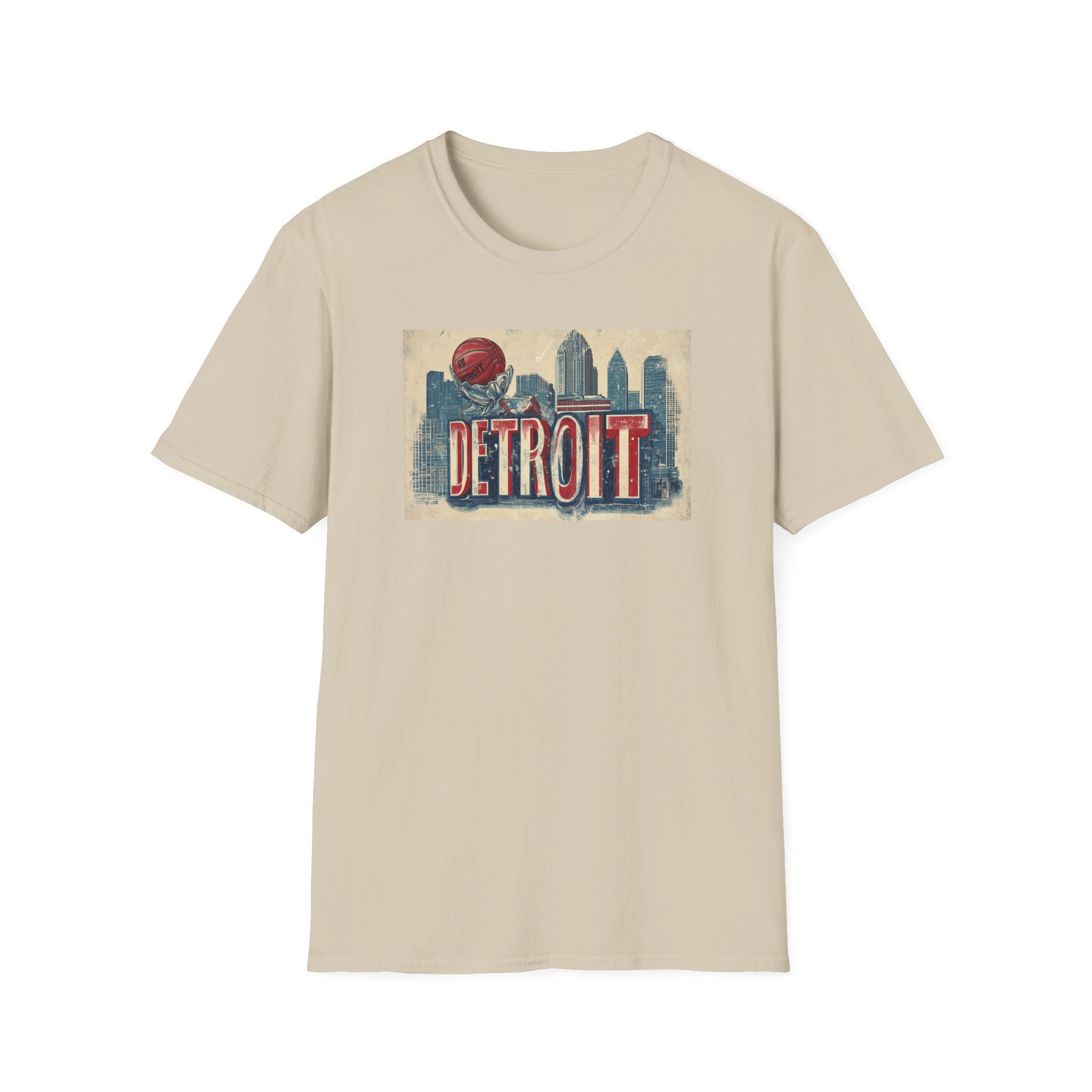 Detroit skyline vintage postcard T-Shirt | Retro city skyline tee