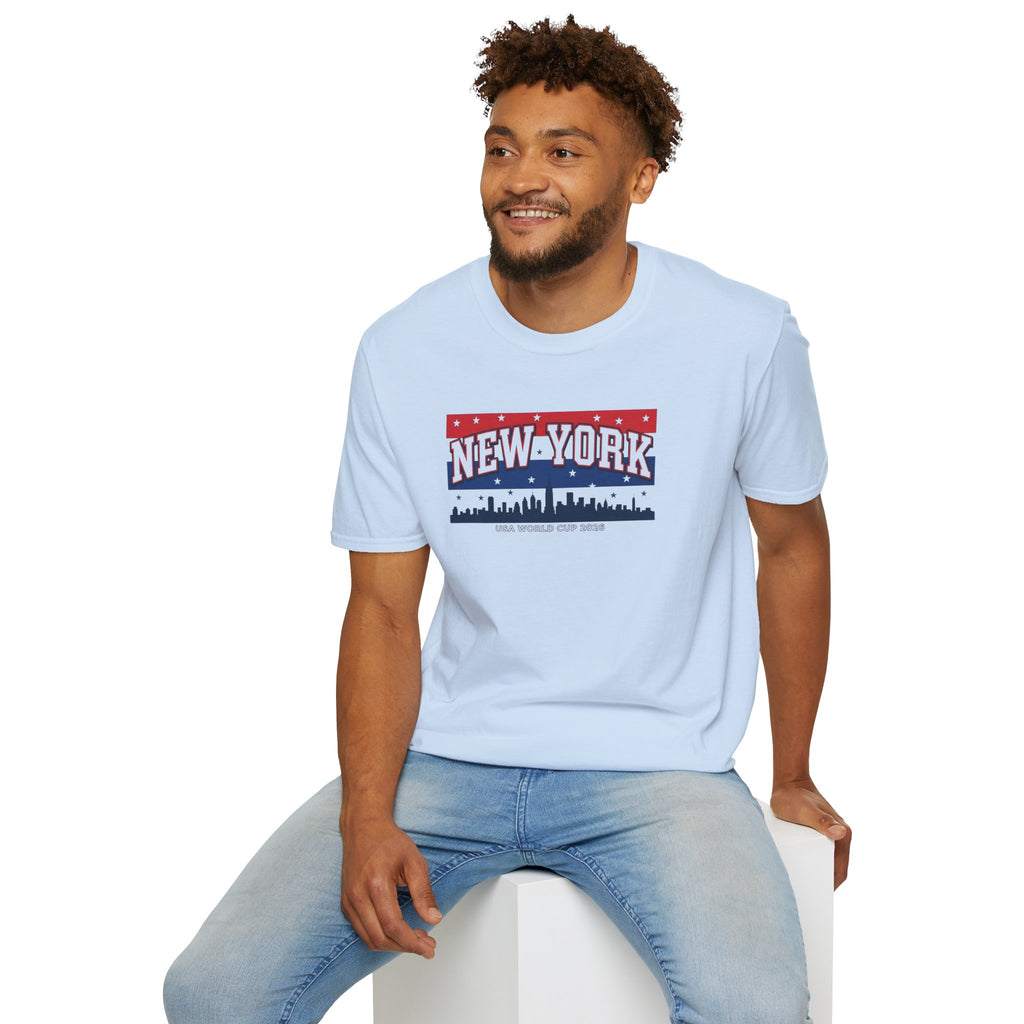 New York Skyline T-Shirt - Patriotic USA City Graphic Tee