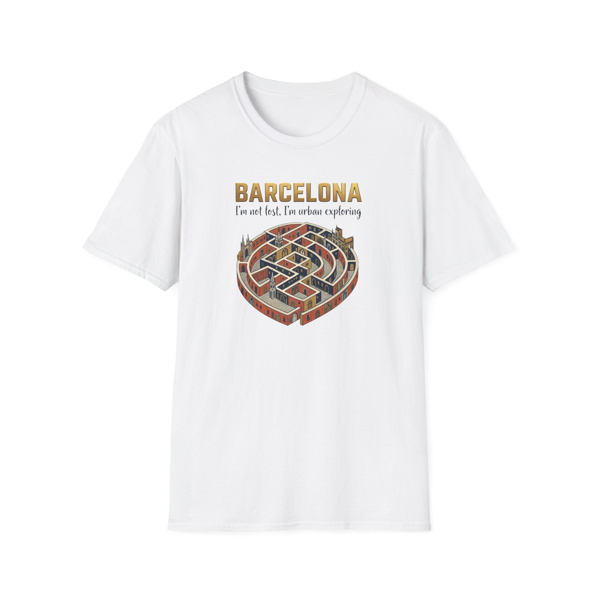 Barcelona Heart Maze T-Shirt — I am not lost, I’m urban exploring