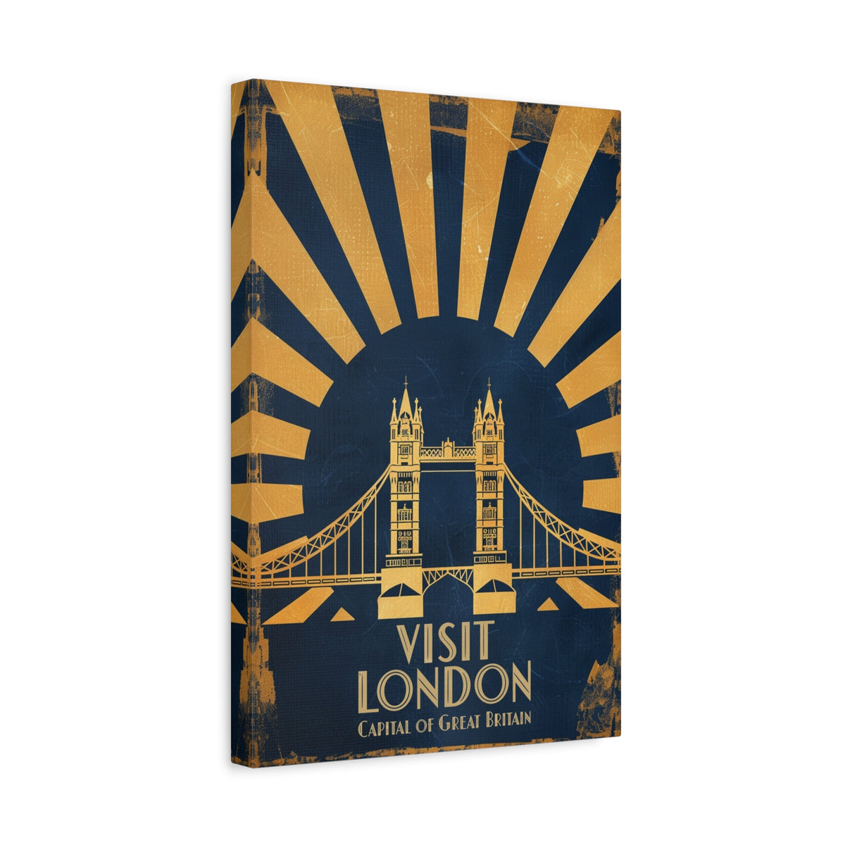 Canvas Wall Art — Vintage 'Visit London' Travel Poster
