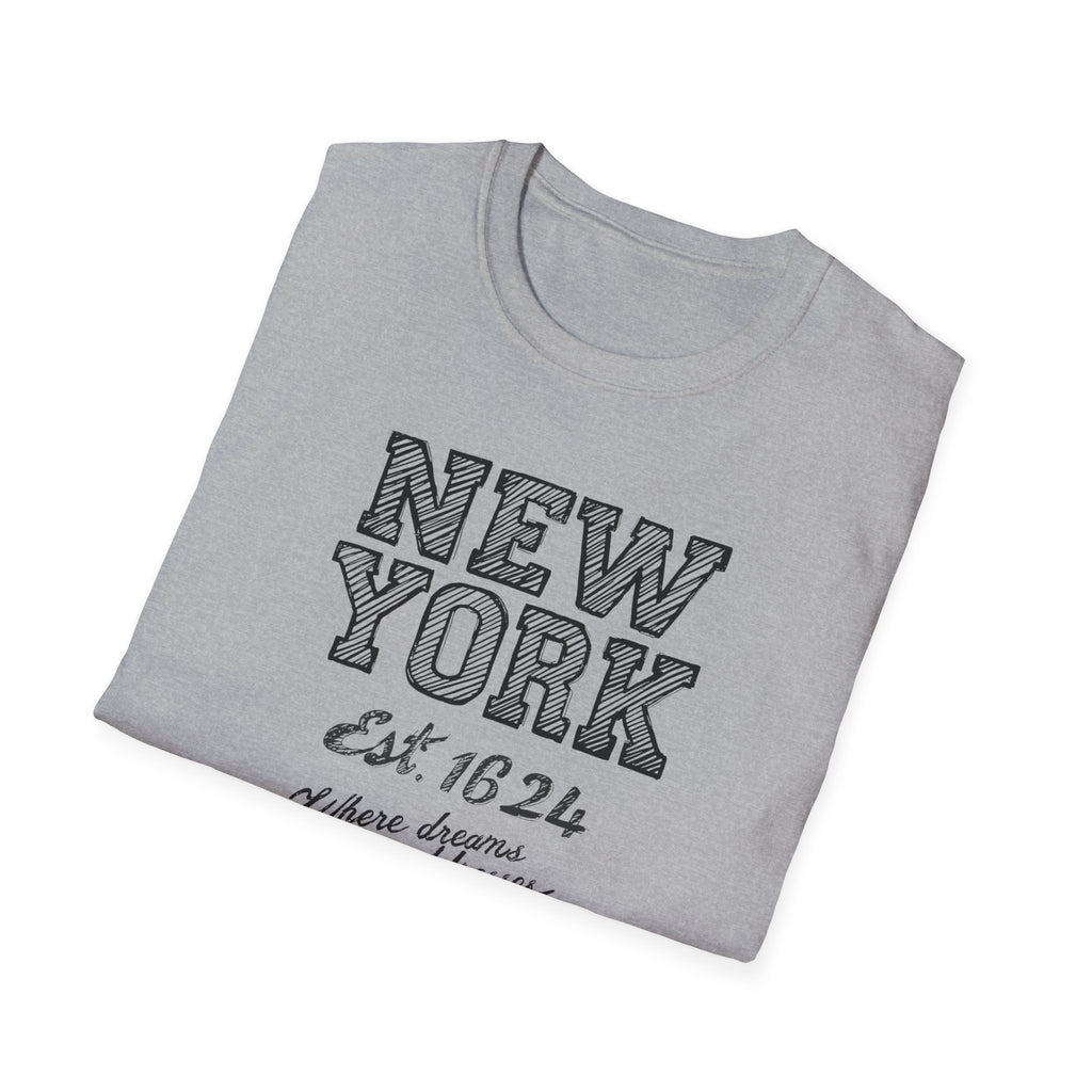 New York Est. 1624 Vintage City T-Shirt — Retro Travel Tee