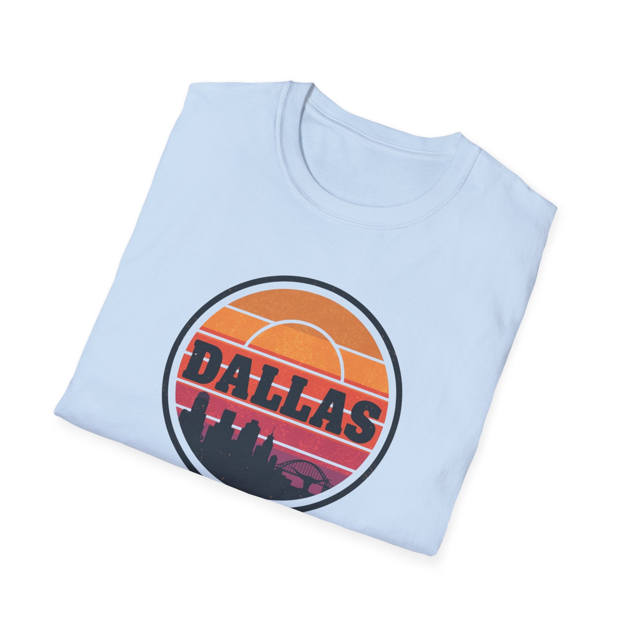Dallas Sunset T-Shirt — Retro Skyline Graphic Tee