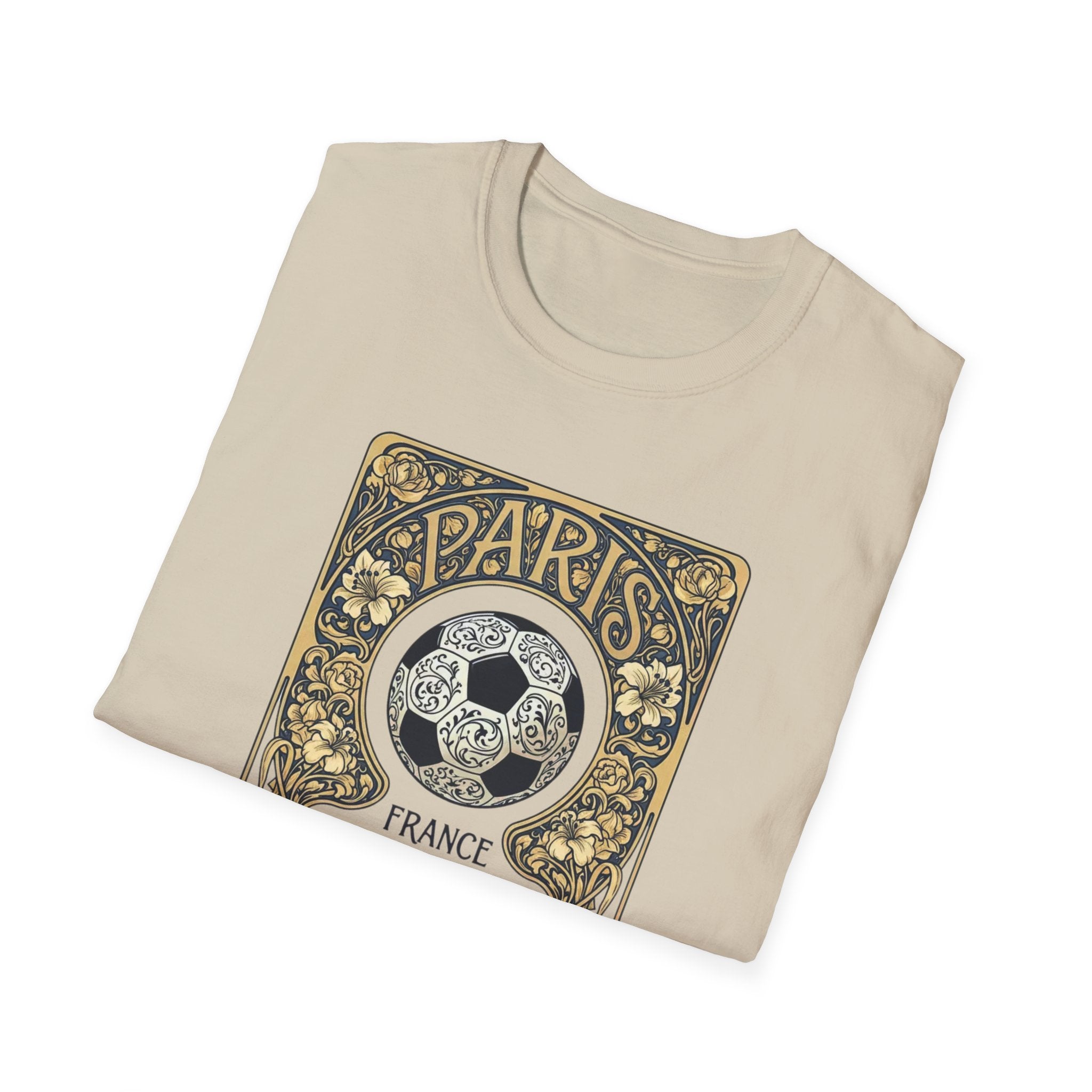 Paris 2026 World Cup Soccer T-Shirt — Retro Floral Football Design