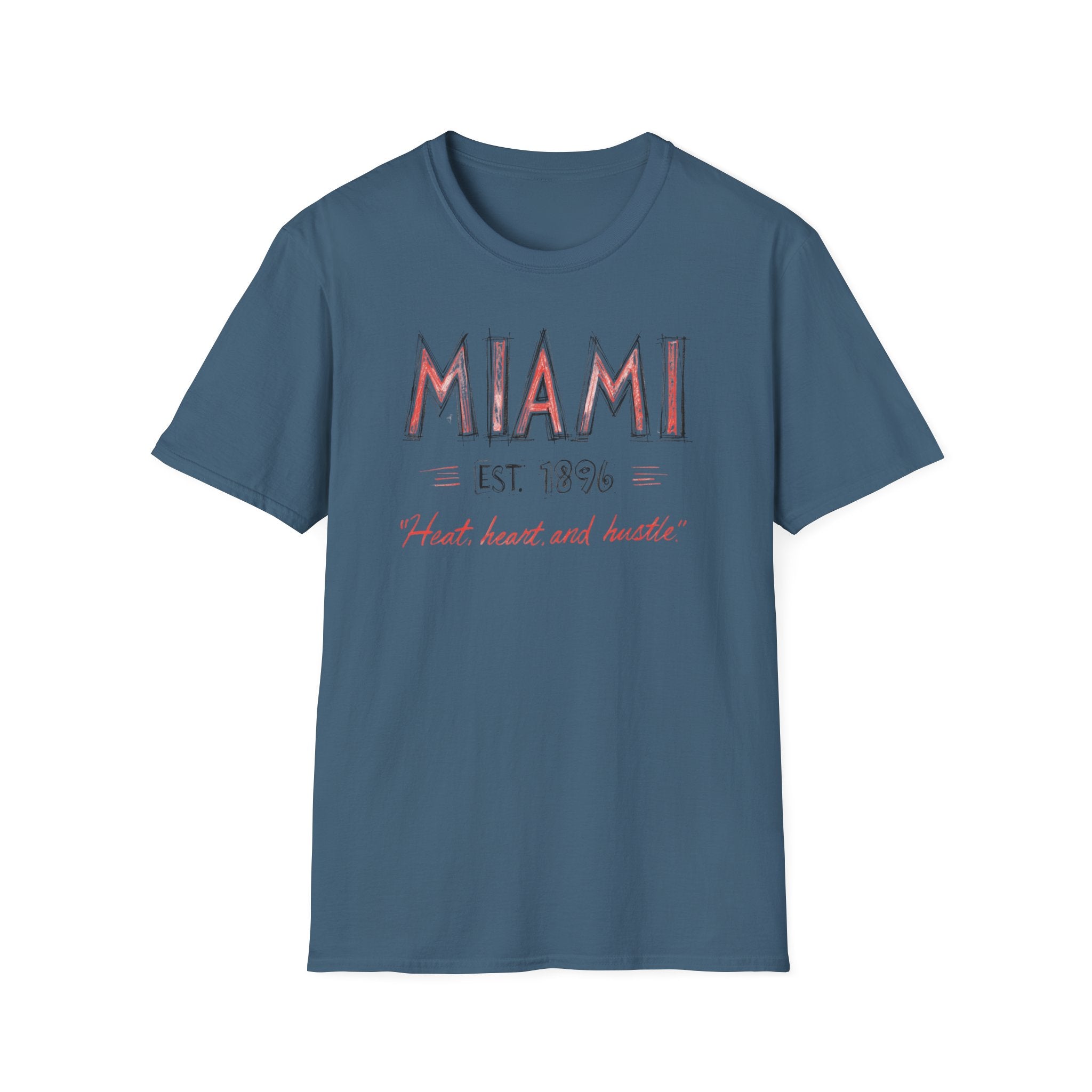 Miami Est. 1896 T-Shirt — "Heat, Heart and Huskie" Retro City Tee
