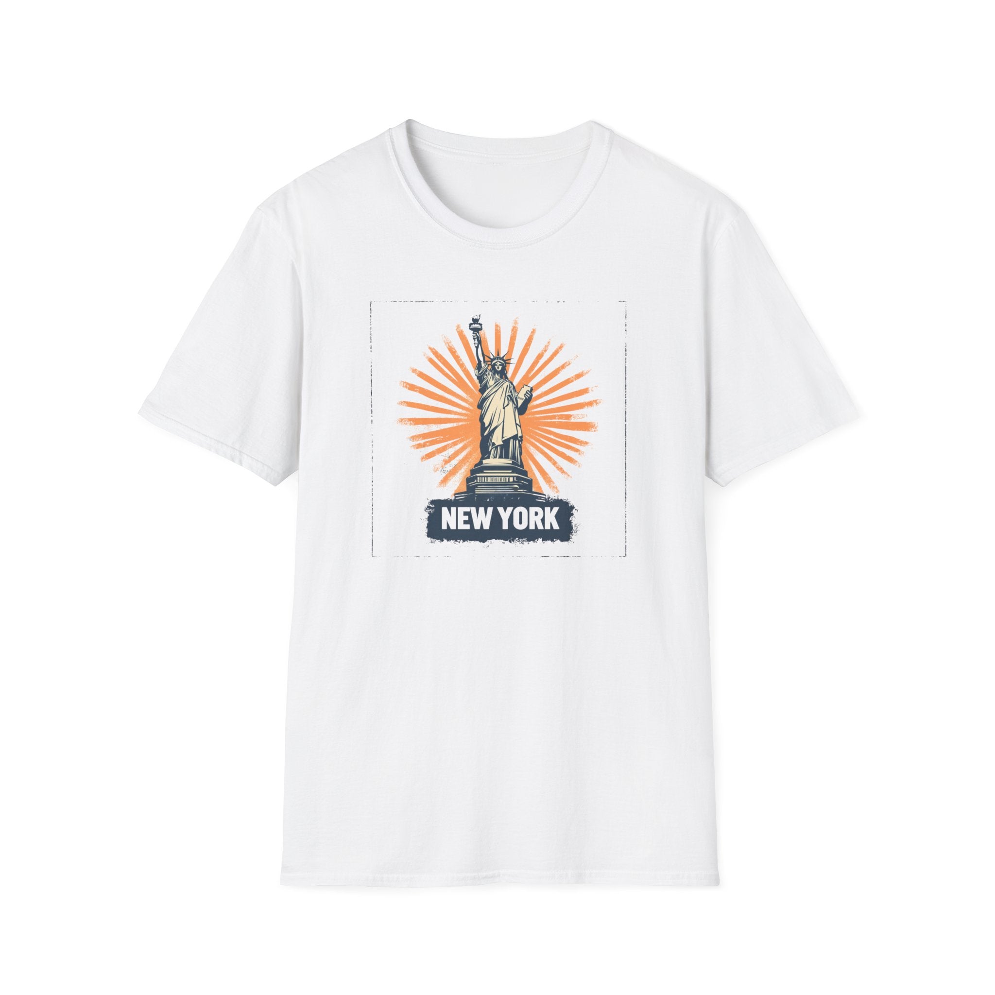 Statue of Liberty Illustration T-Shirt | New York Skyline Graphic