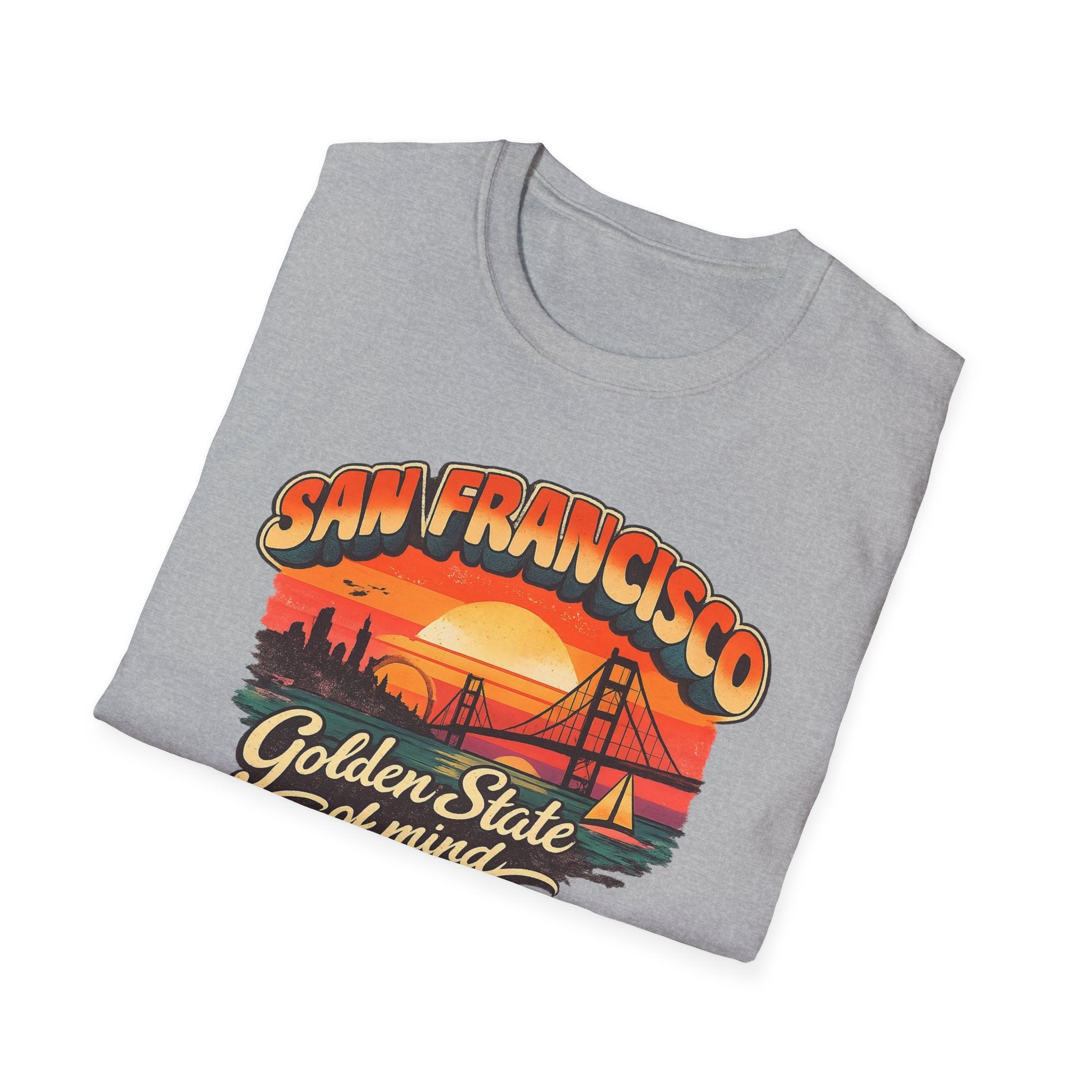 San Francisco Golden State T-Shirt — 'Golden State of Mind' Retro Sunset Tee
