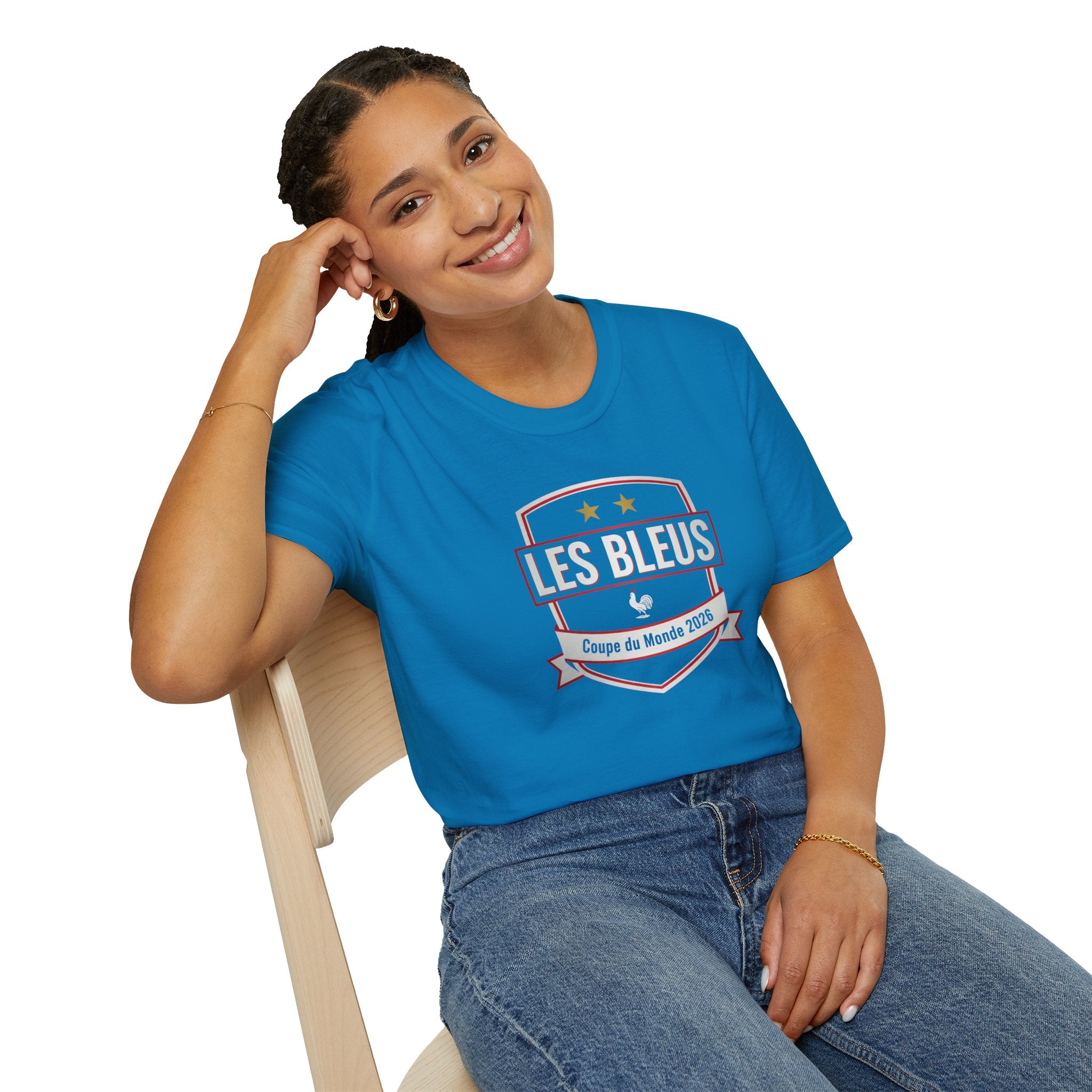 Les Bleus Shield T-Shirt – Coupe du Monde 2026 French Soccer Fan Tee