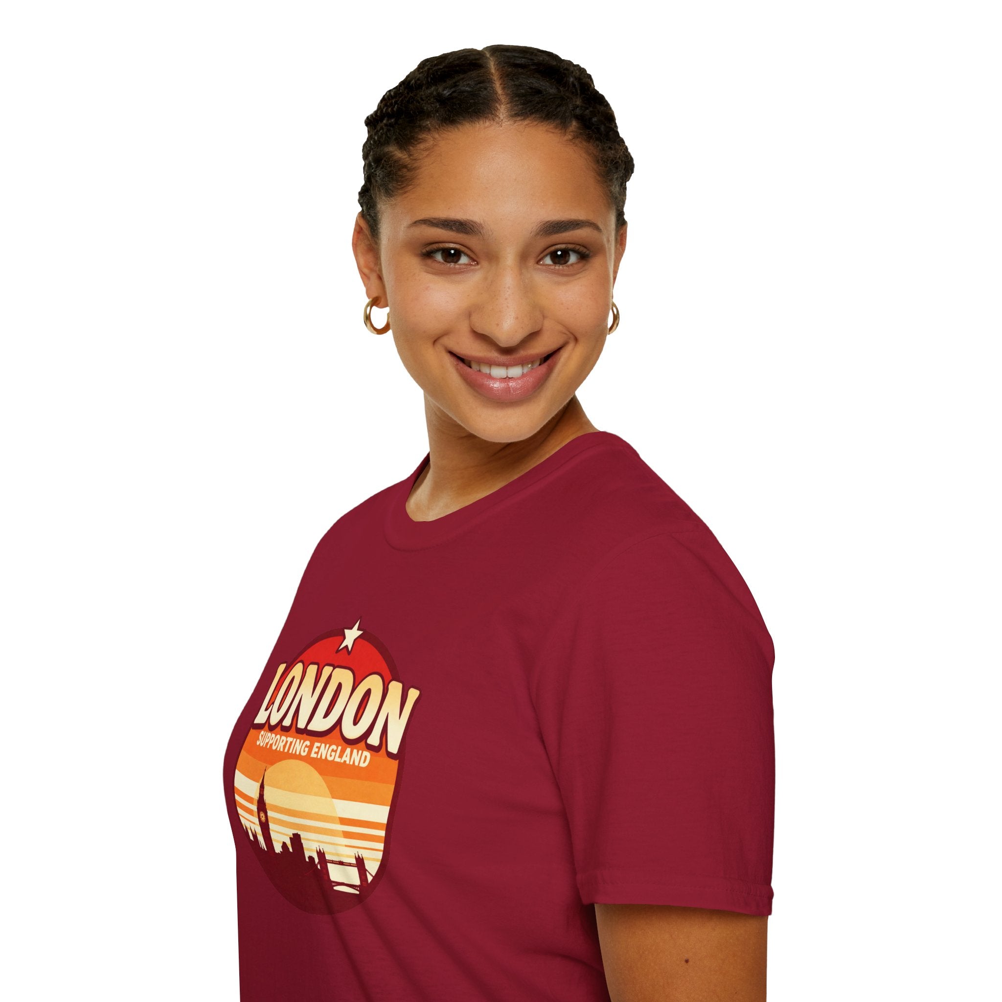 London Skyline T‑Shirt — Supporting England Retro Sunset Graphic