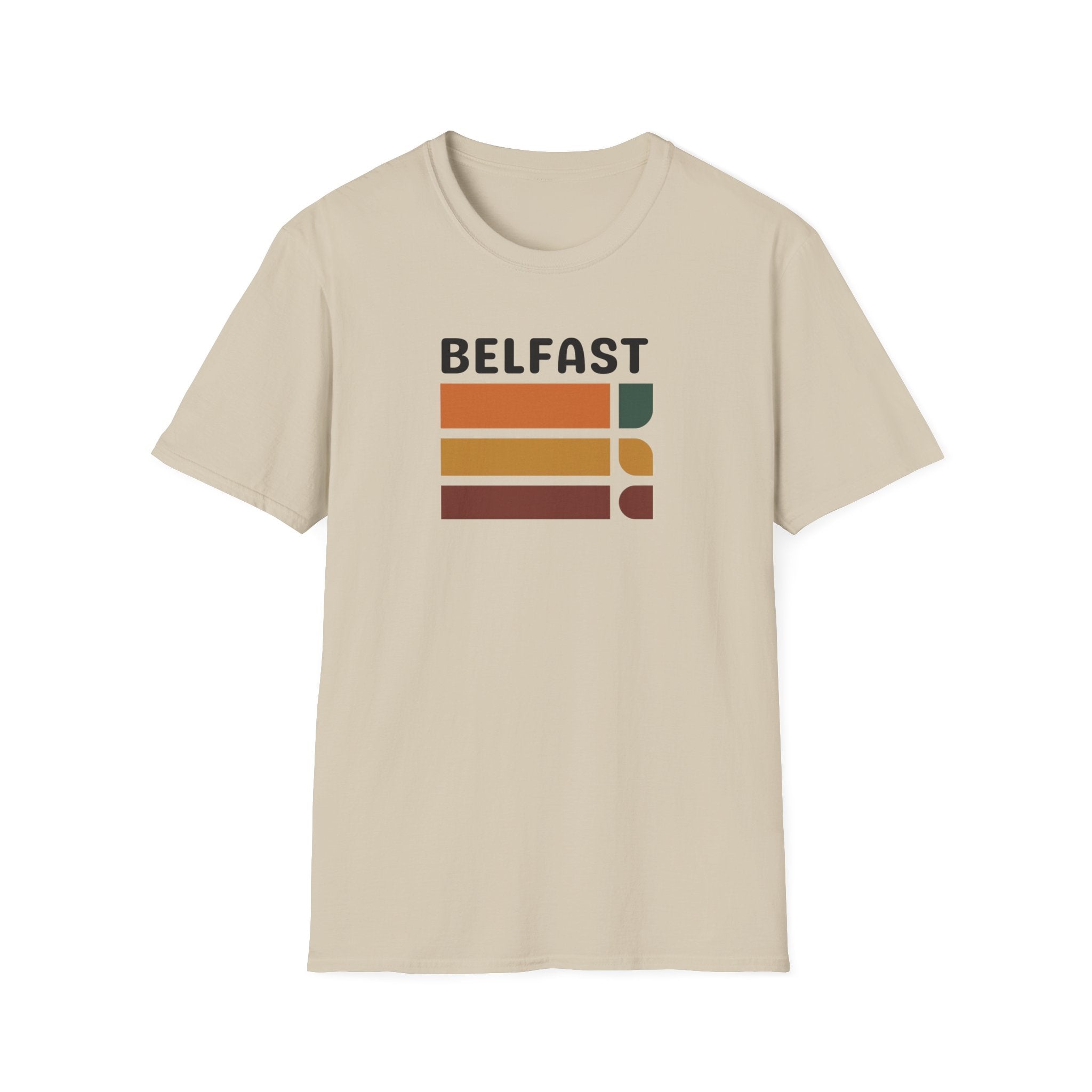 Belfast Retro Stripes T-Shirt | City Vintage Bar Graphic