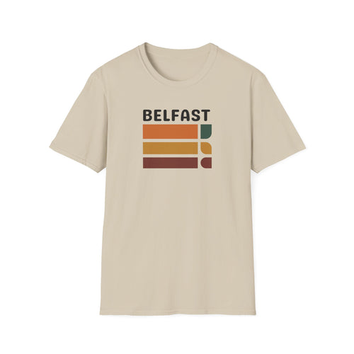 Belfast Retro Stripes T-Shirt | City Vintage Bar Graphic