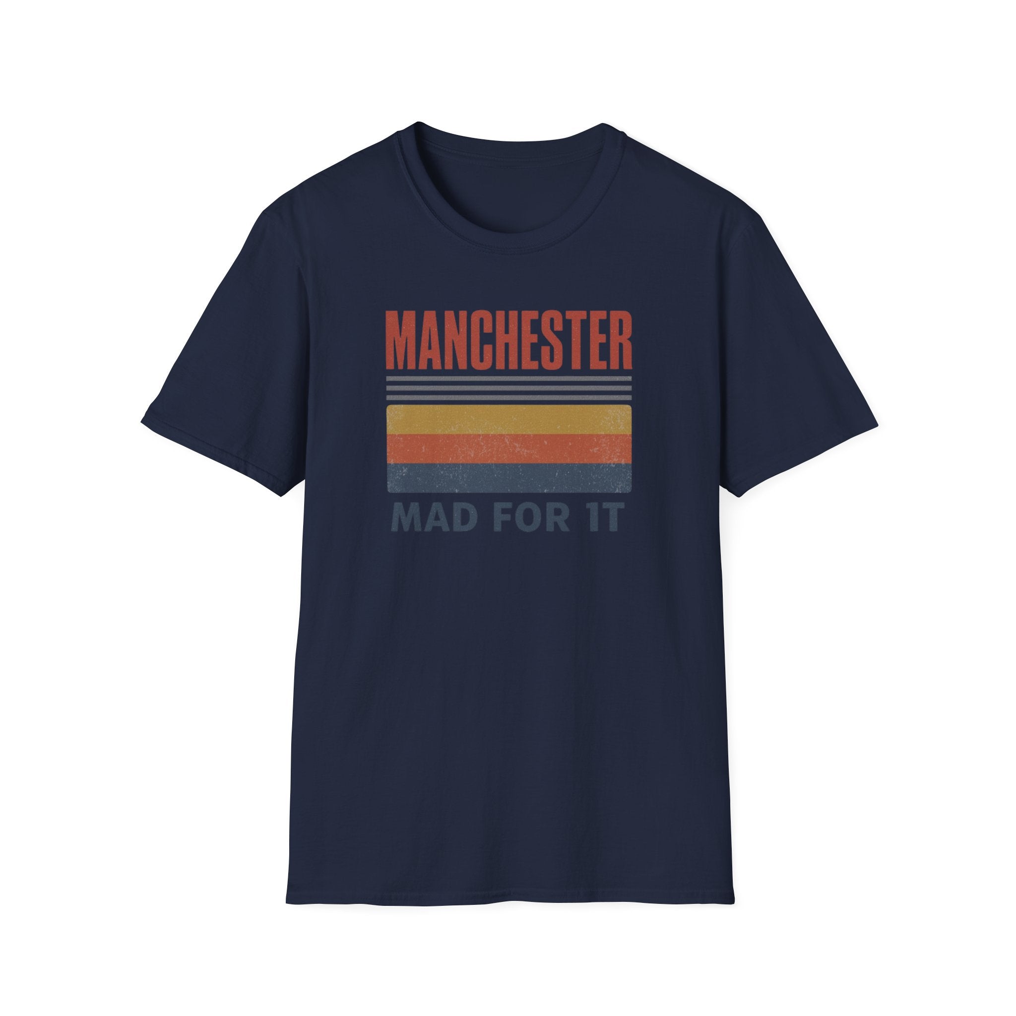 Manchester "Mad For It" Retro Stripe T-Shirt