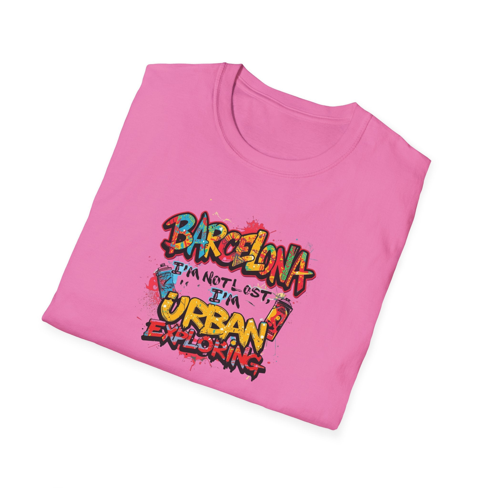Barcelona Urban Graffiti T‑Shirt – Colorful Street Art Travel Tee