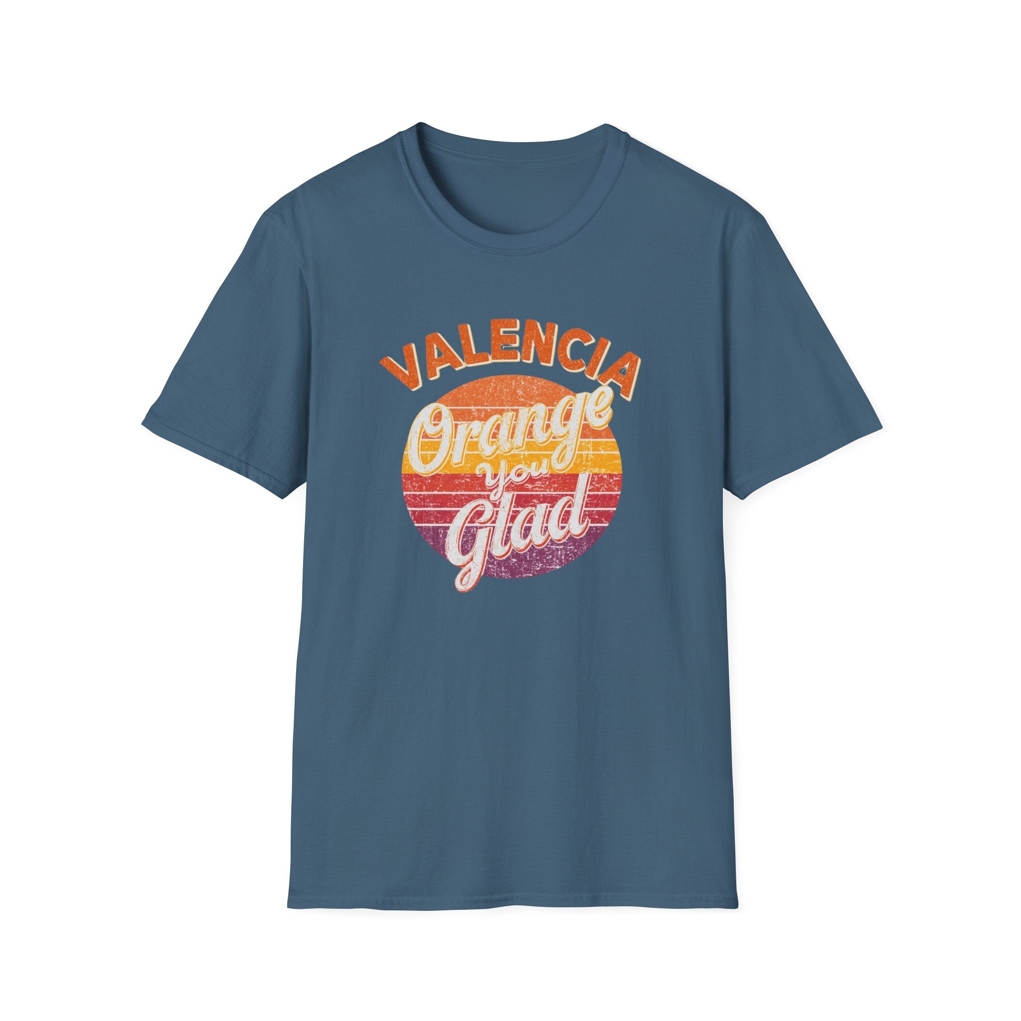 Valencia Orange You Glad Retro Graphic T-Shirt