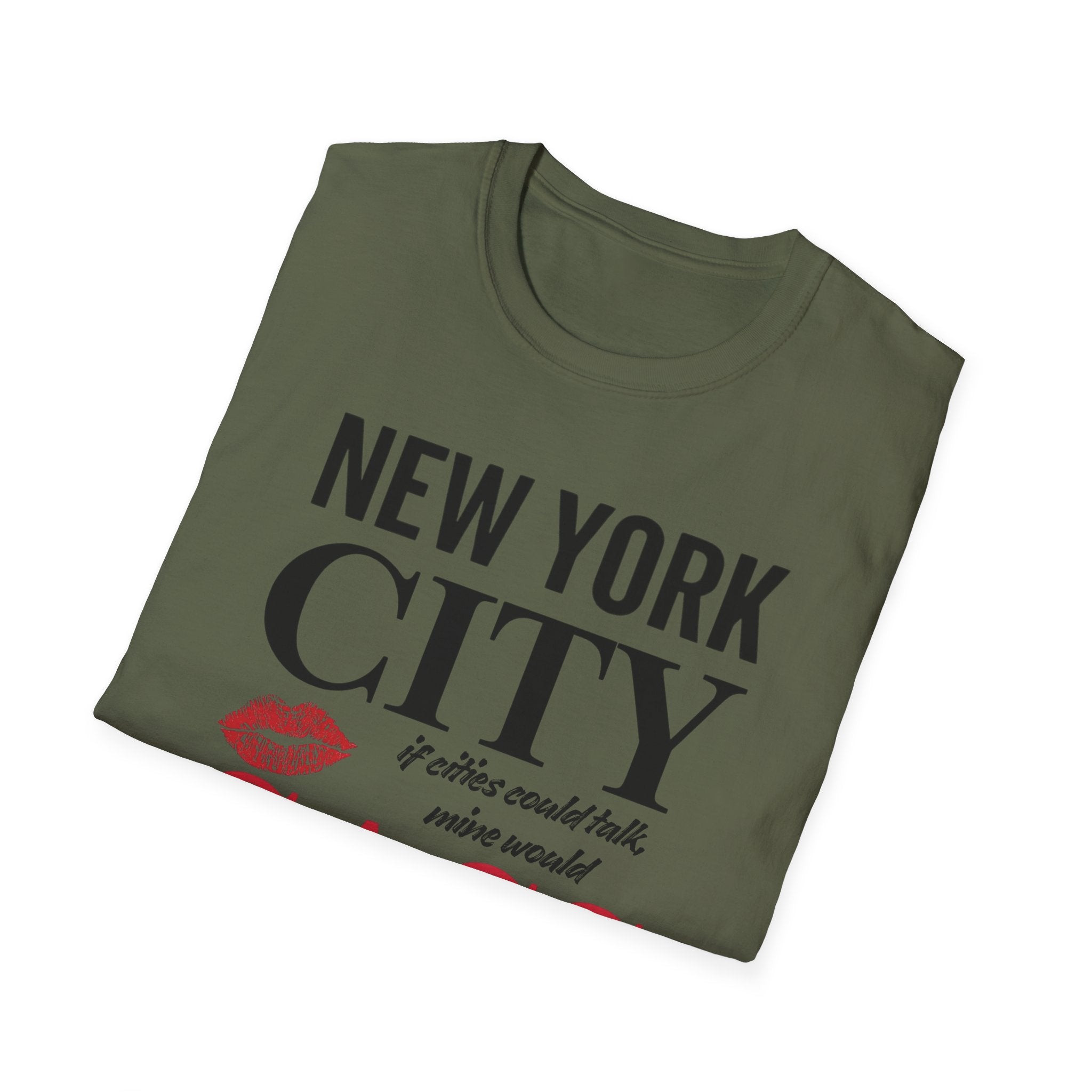 New York City Sass T-Shirt — NYC Lipstick Kiss Graphic Tee
