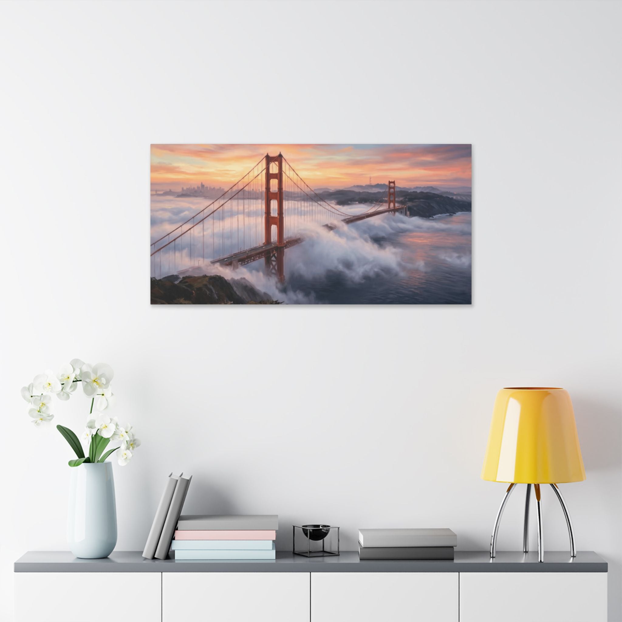 Golden Gate Sunrise Canvas Print — San Francisco Bridge Wall Art