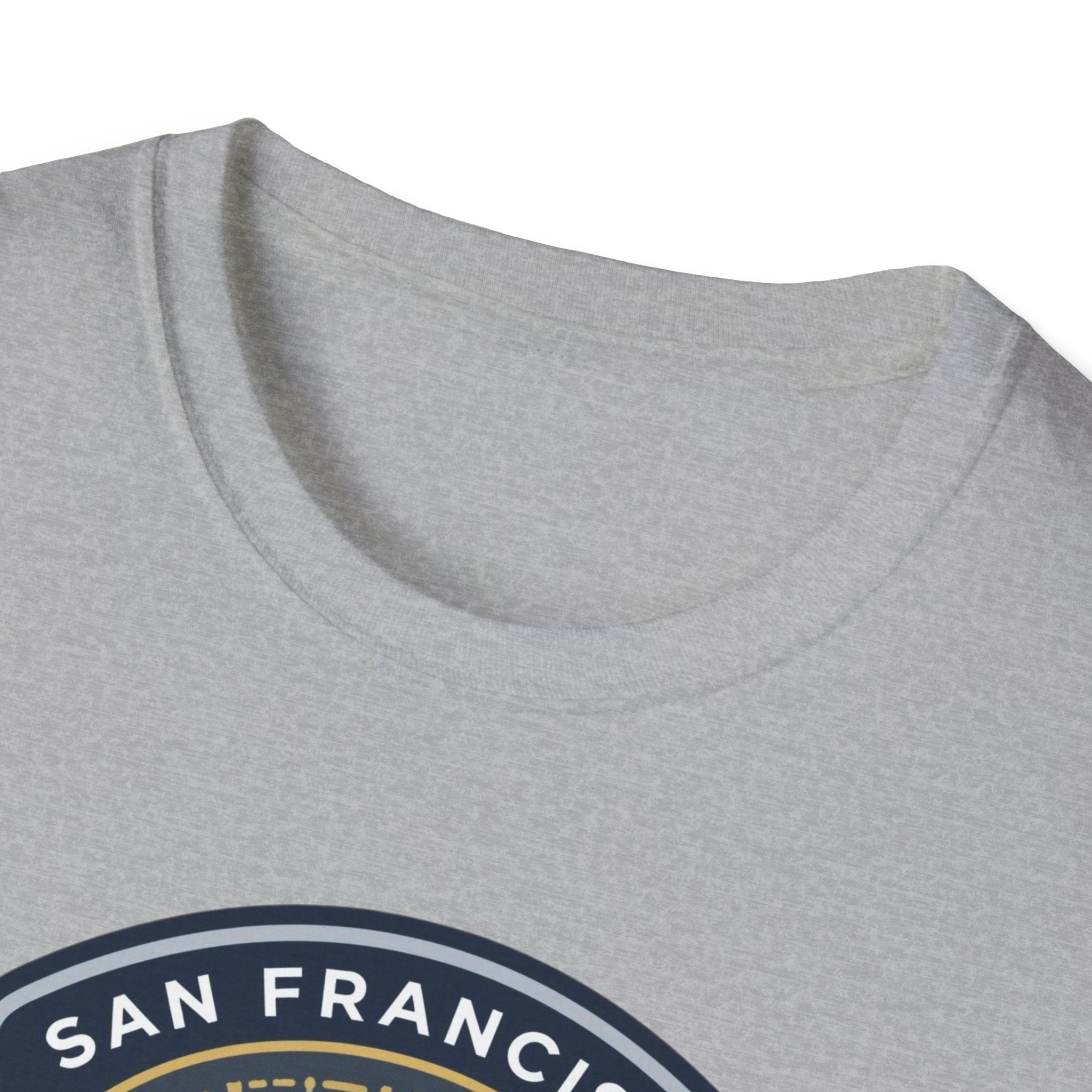 Byte Me San Francisco T-Shirt — Retro Tech Badge Tee (01010)